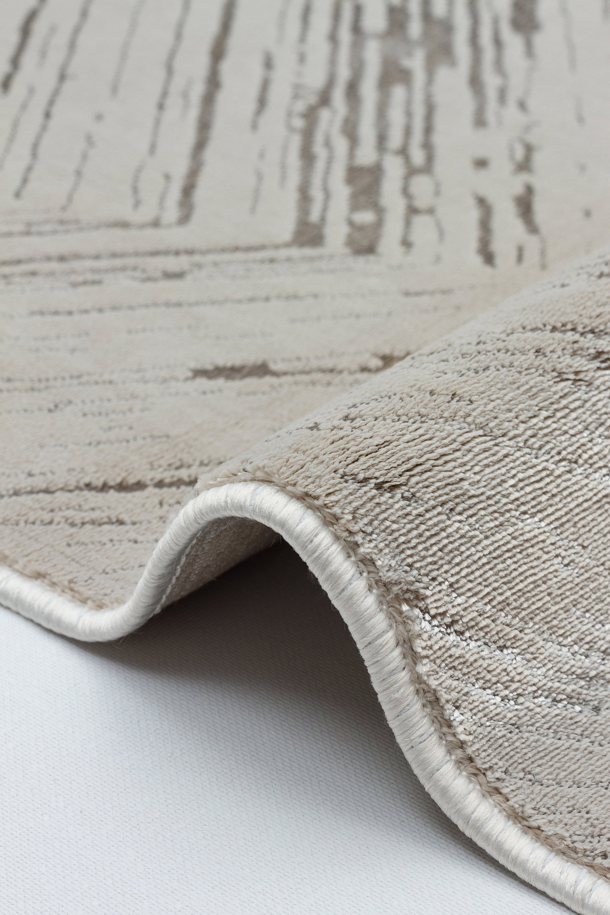 LOTUS C29-BEJ Sentetik Bambu Parlak Saten Salon Koridor Mutfak Halısı-413