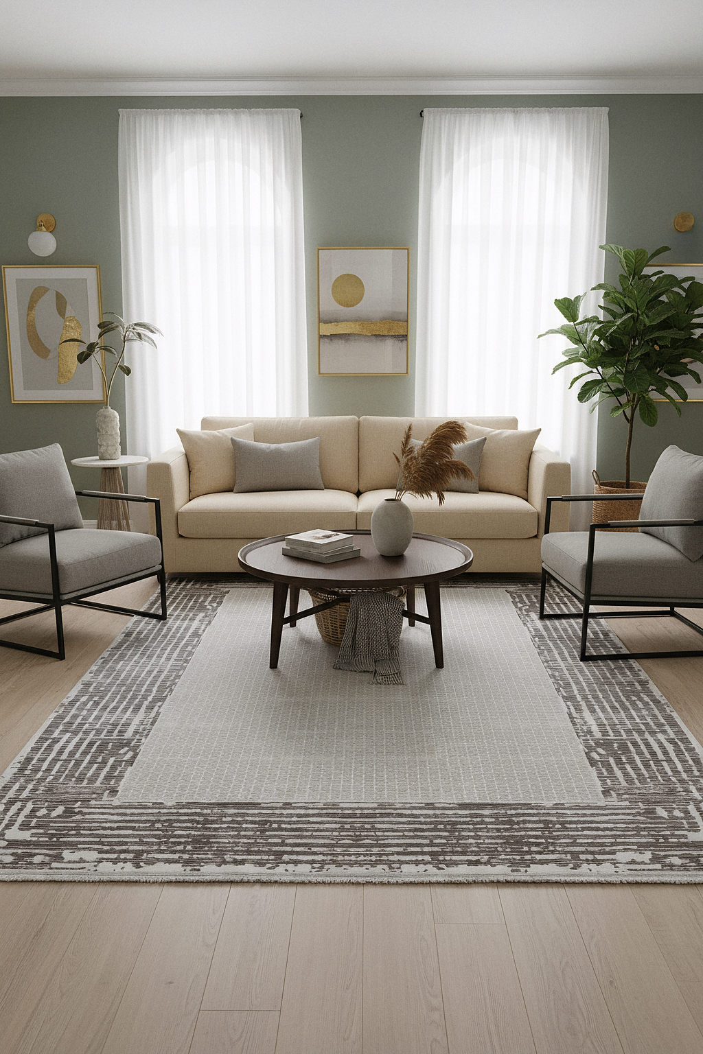 LOTUS 99T-BEYAZ/GRİ Sentetik Bambu Parlak Saten Salon Koridor Mutfak Halısı