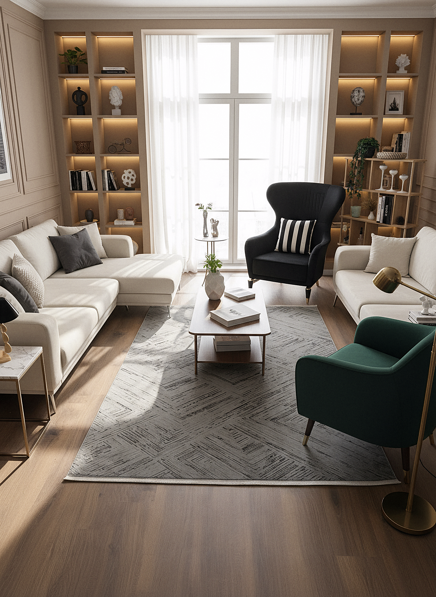 LOTUS C39-GRİ Sentetik Bambu Parlak Saten Salon Koridor Mutfak Halısı