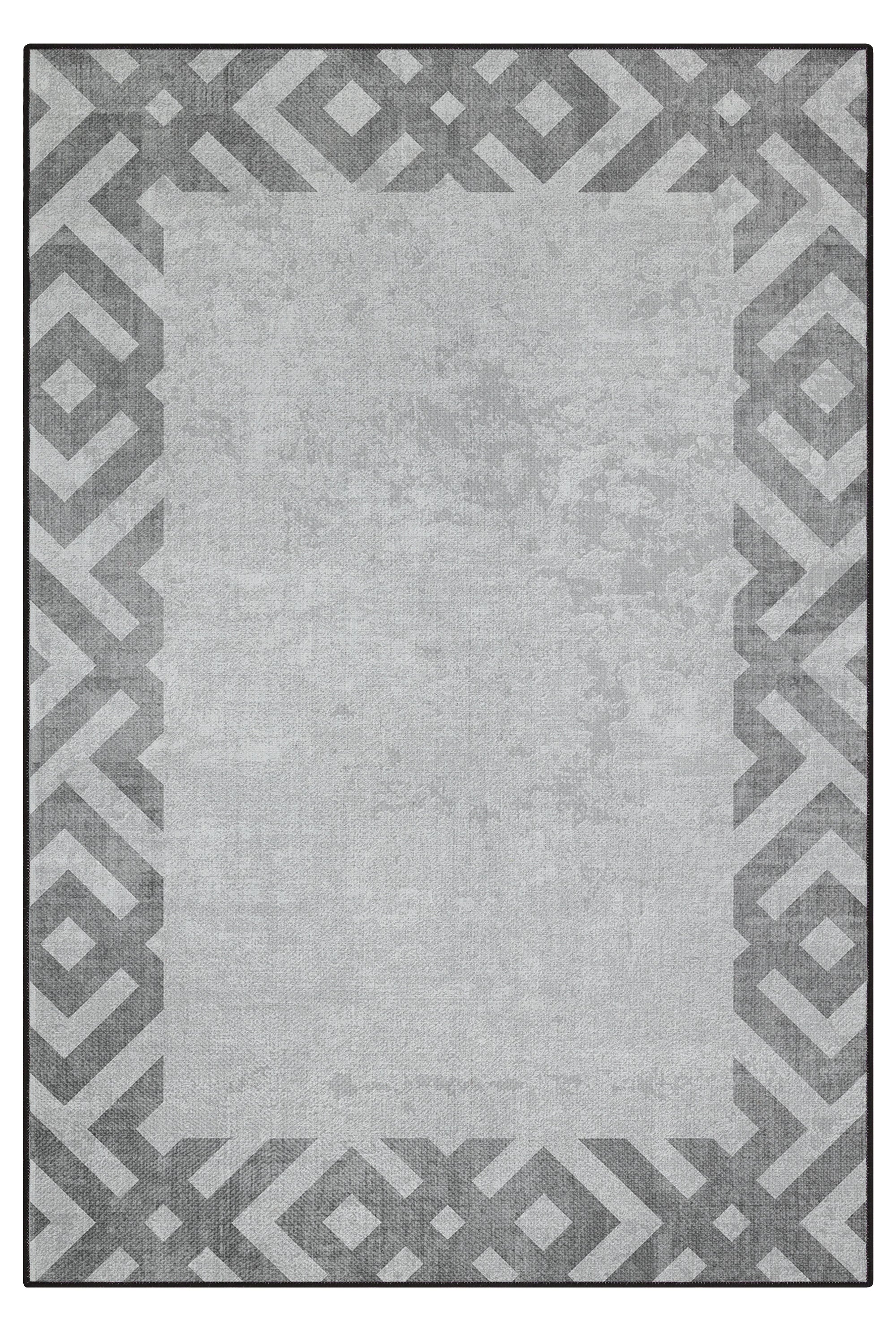 Arte M136-00 Modern Geometrik Desenli Dekoratif Dokuma Halı