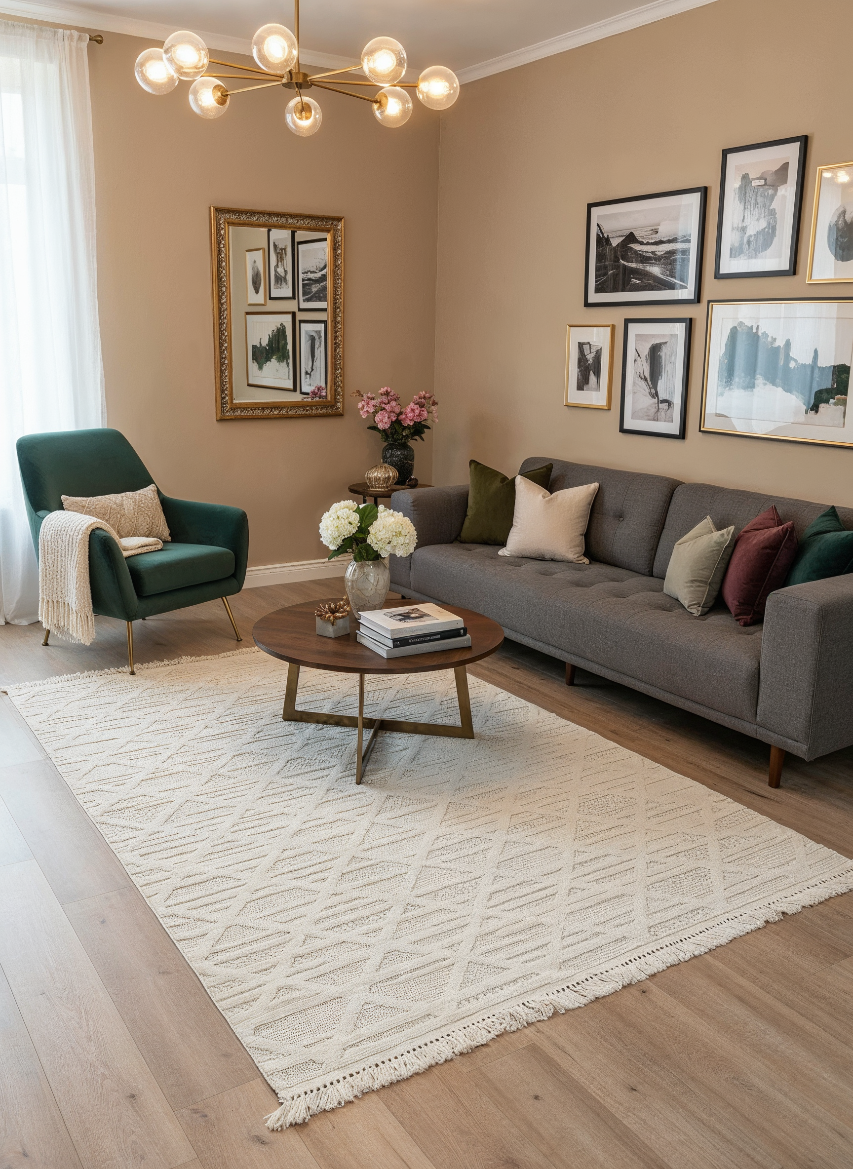 MİLAS C6-BEYAZ Kabartmalı Modern Geometrik Desenli Salon Koridor Mutfak Halısı