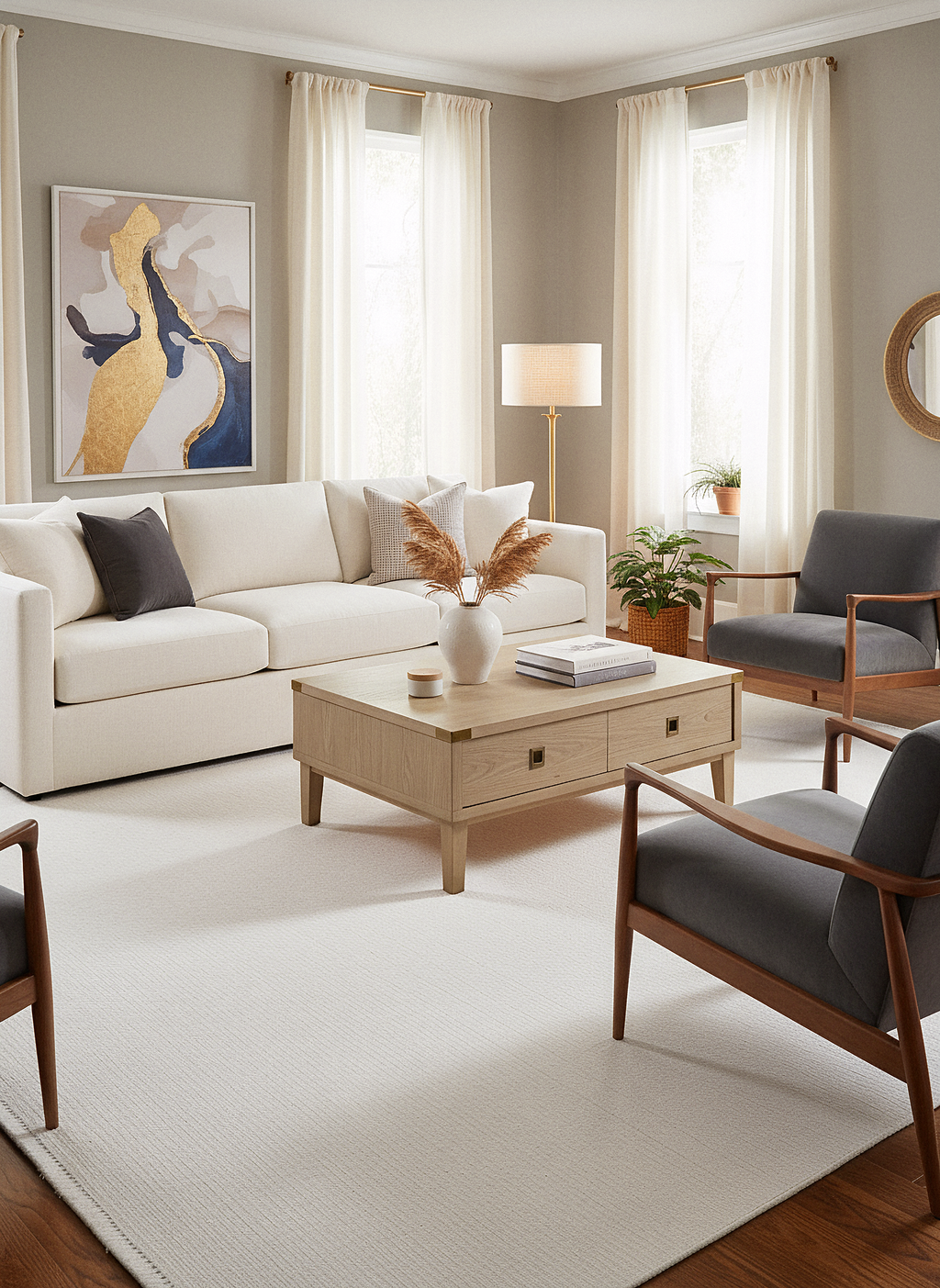 MODENA T-MO01 KREM  Sık Bukle Dokuma Yumuşak Salon Koridor Mutfak Halısı