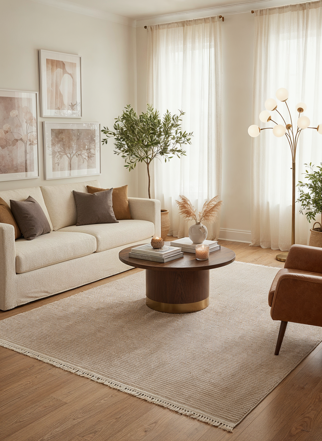 MODENA T-MO02 BEJ  Sık Bukle Dokuma Yumuşak Salon Koridor Mutfak Halısı