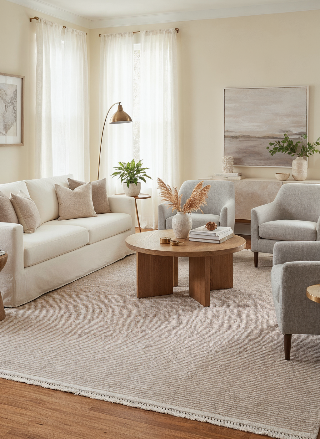 MODENA T-MO02 BEJ  Sık Bukle Dokuma Yumuşak Salon Koridor Mutfak Halısı