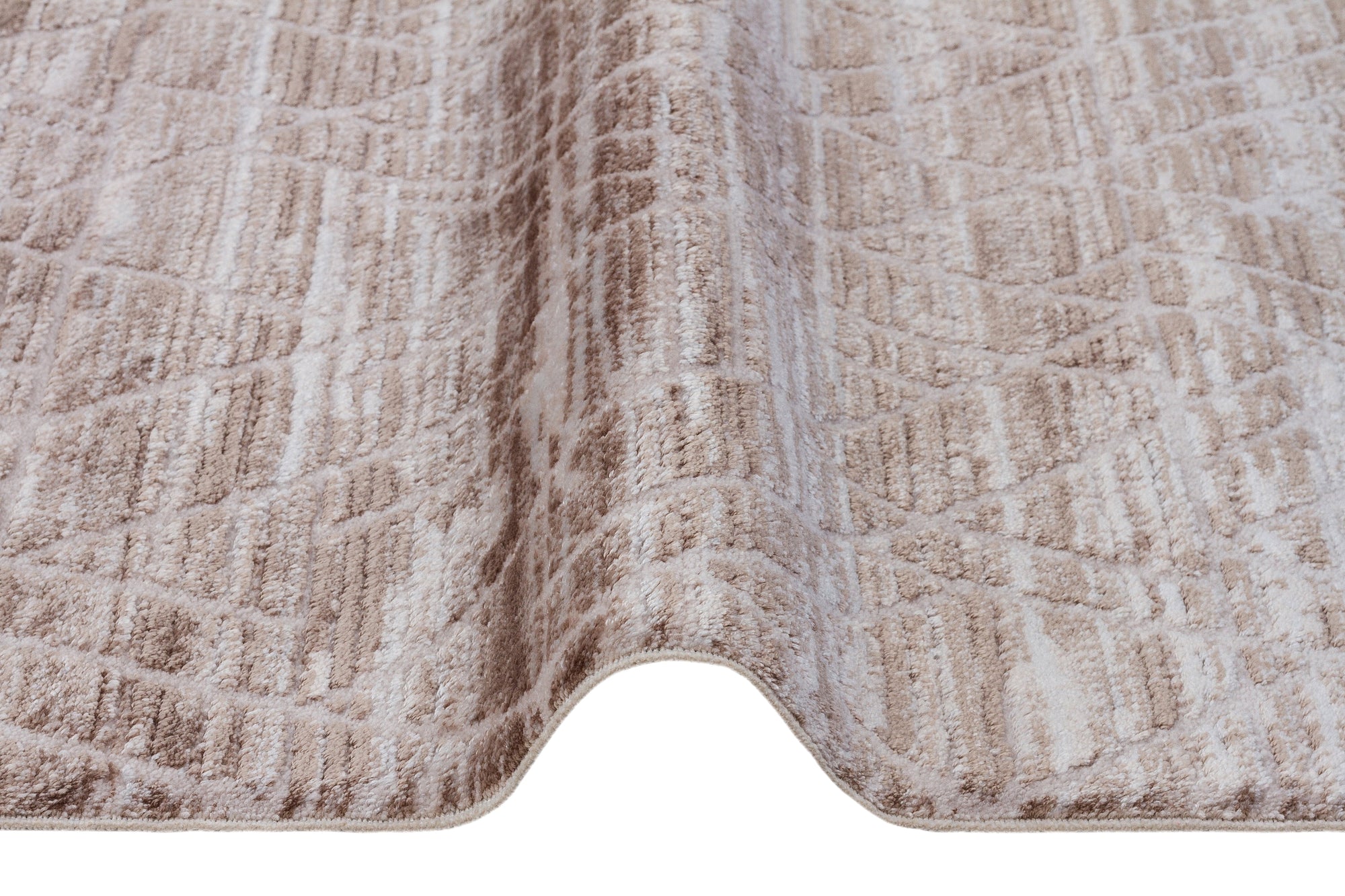 VERONA T-NR02 BEJ Yumuşak Sık Pamuk Dokuma Taban Salon Koridor Mutfak Halısı