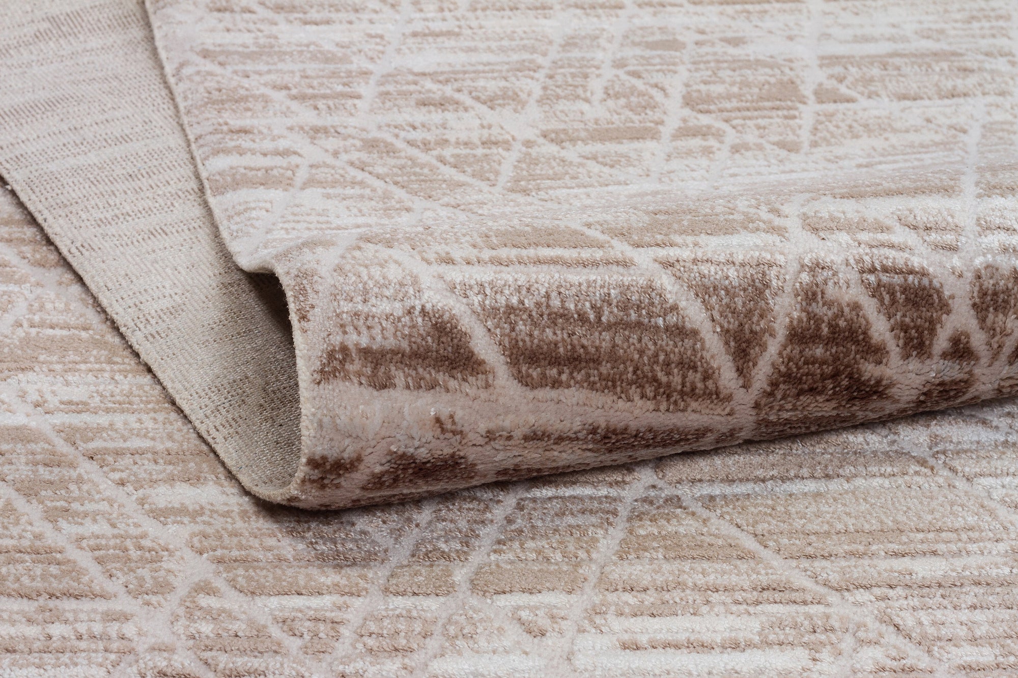 VERONA T-NR02 BEJ Yumuşak Sık Pamuk Dokuma Taban Salon Koridor Mutfak Halısı