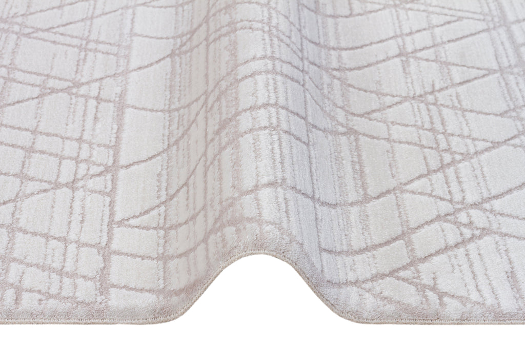 VERONA T-NR02 KREM Yumuşak Sık Pamuk Dokuma Taban Salon Koridor Mutfak Halısı