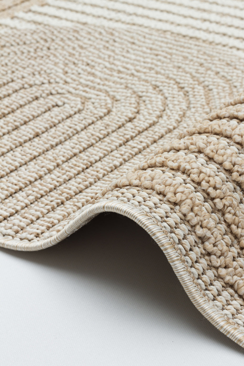 OSLO T-04 KAHVE Yumuşak Bukle (Loop) Dokuma Geometrik Desenli Salon Mutfak Koridor Halısı