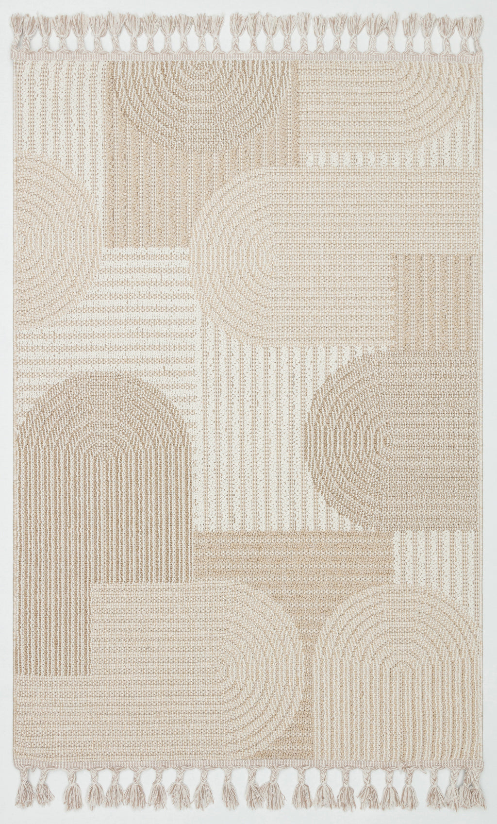 OSLO T-04 KAHVE Yumuşak Bukle (Loop) Dokuma Geometrik Desenli Salon Mutfak Koridor Halısı