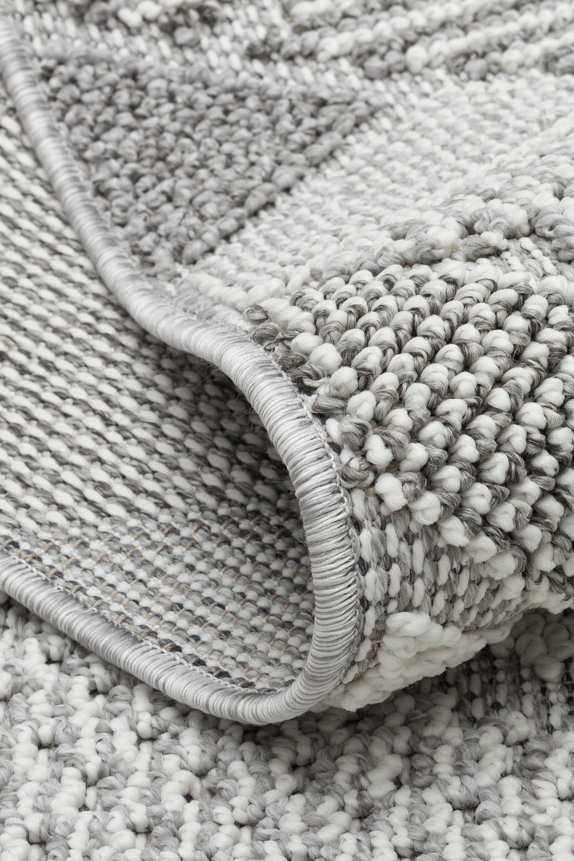 OSLO T-01 GRİ Yumuşak Bukle (Loop) Dokuma Geometrik Desenli Salon Mutfak Koridor Halısı