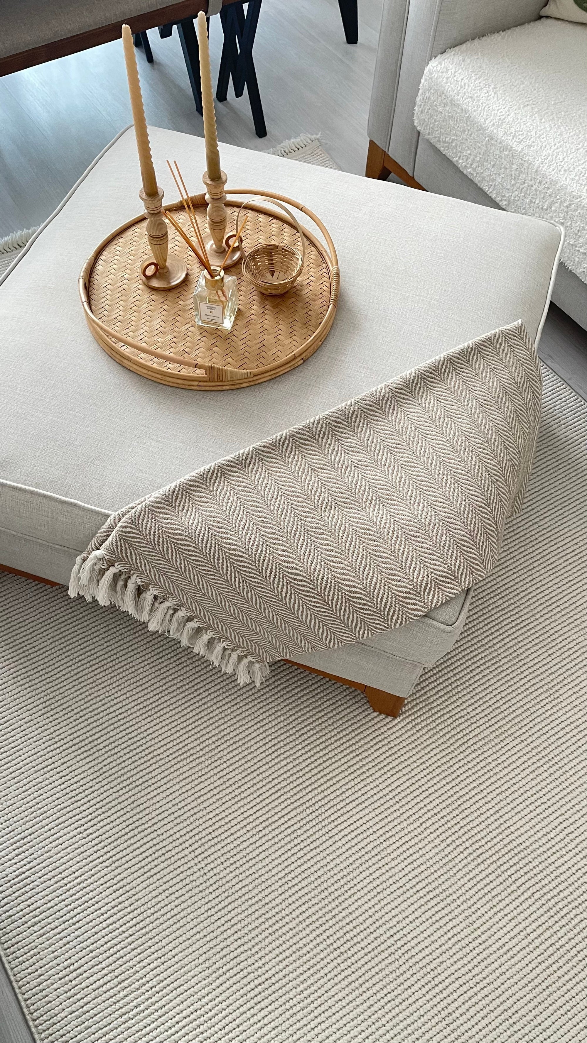 PALMAS-5018T-KREM Yumuşak Bukle (Loop) Dokuma Salon Mutfak Koridor Halısı