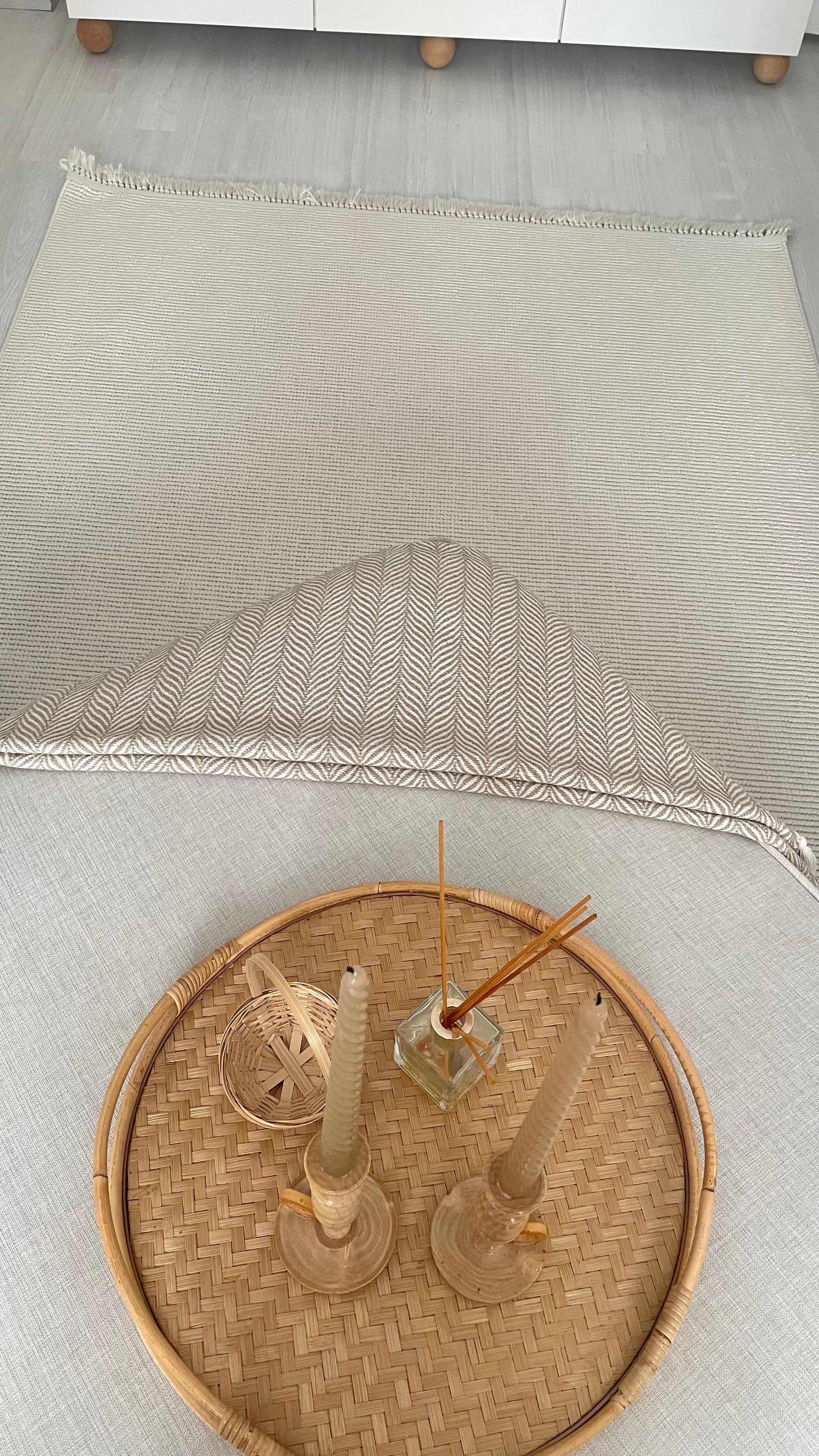 PALMAS-5018T-KREM Yumuşak Bukle (Loop) Dokuma Salon Mutfak Koridor Halısı