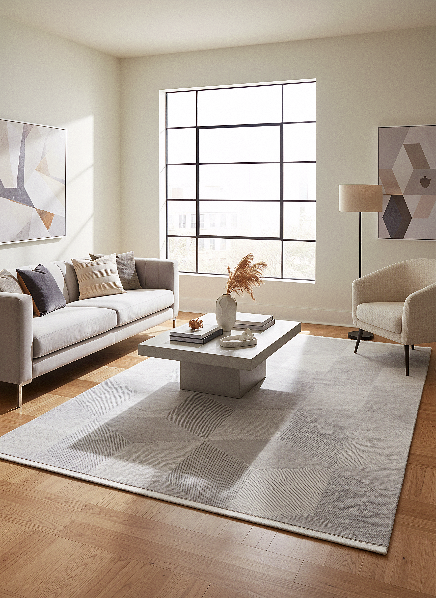 PRATO T-PR01 GRİ Akrilik Viskon Sık Dokuma Salon Koridor Mutfak Halısı