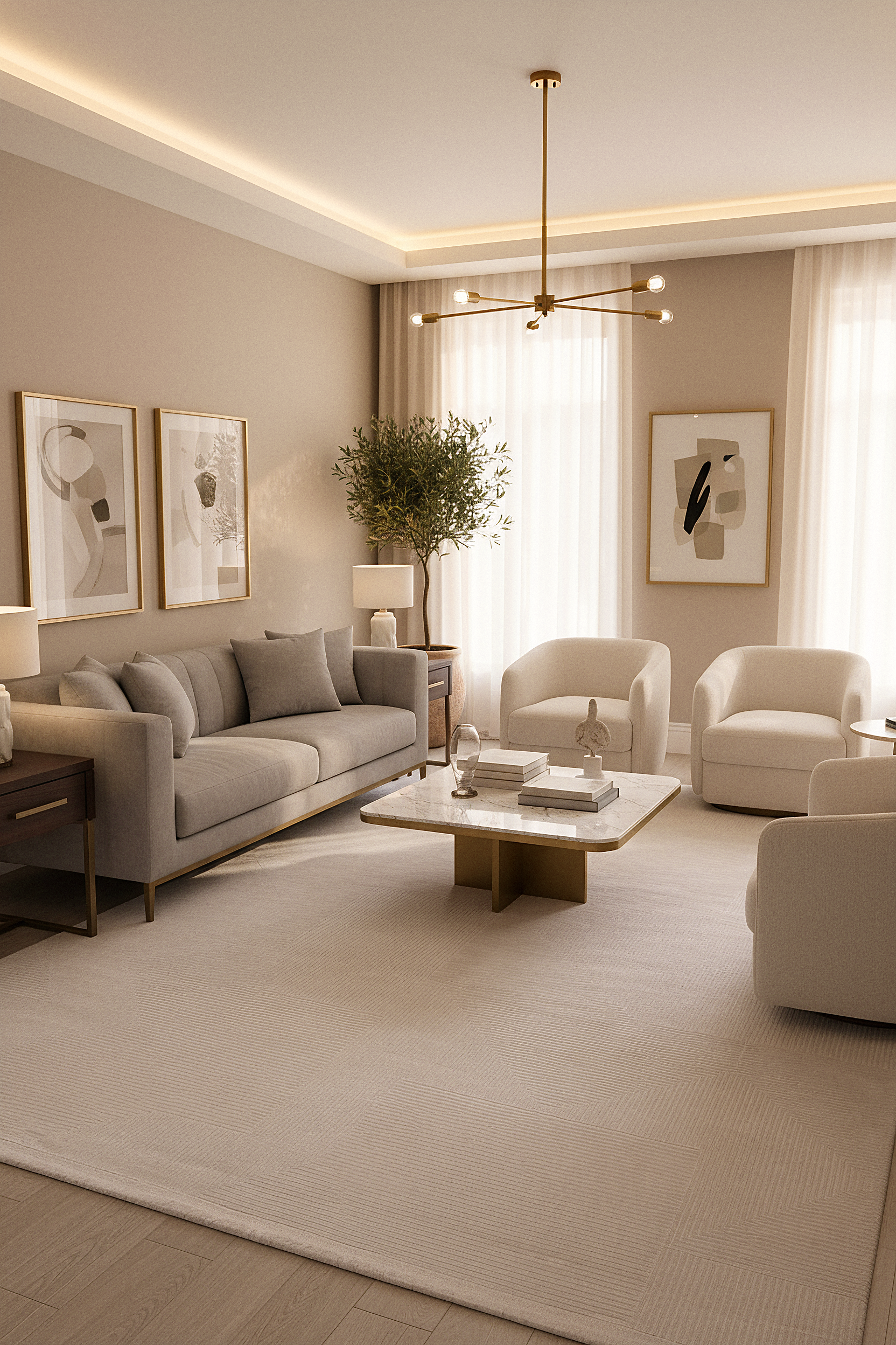 PRATO T-PR02 GRİ Akrilik Viskon Sık Dokuma Salon Koridor Mutfak Halısı