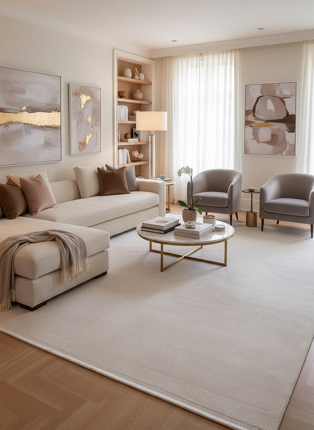 PRATO T-PR02 GRİ Akrilik Viskon Sık Dokuma Salon Koridor Mutfak Halısı