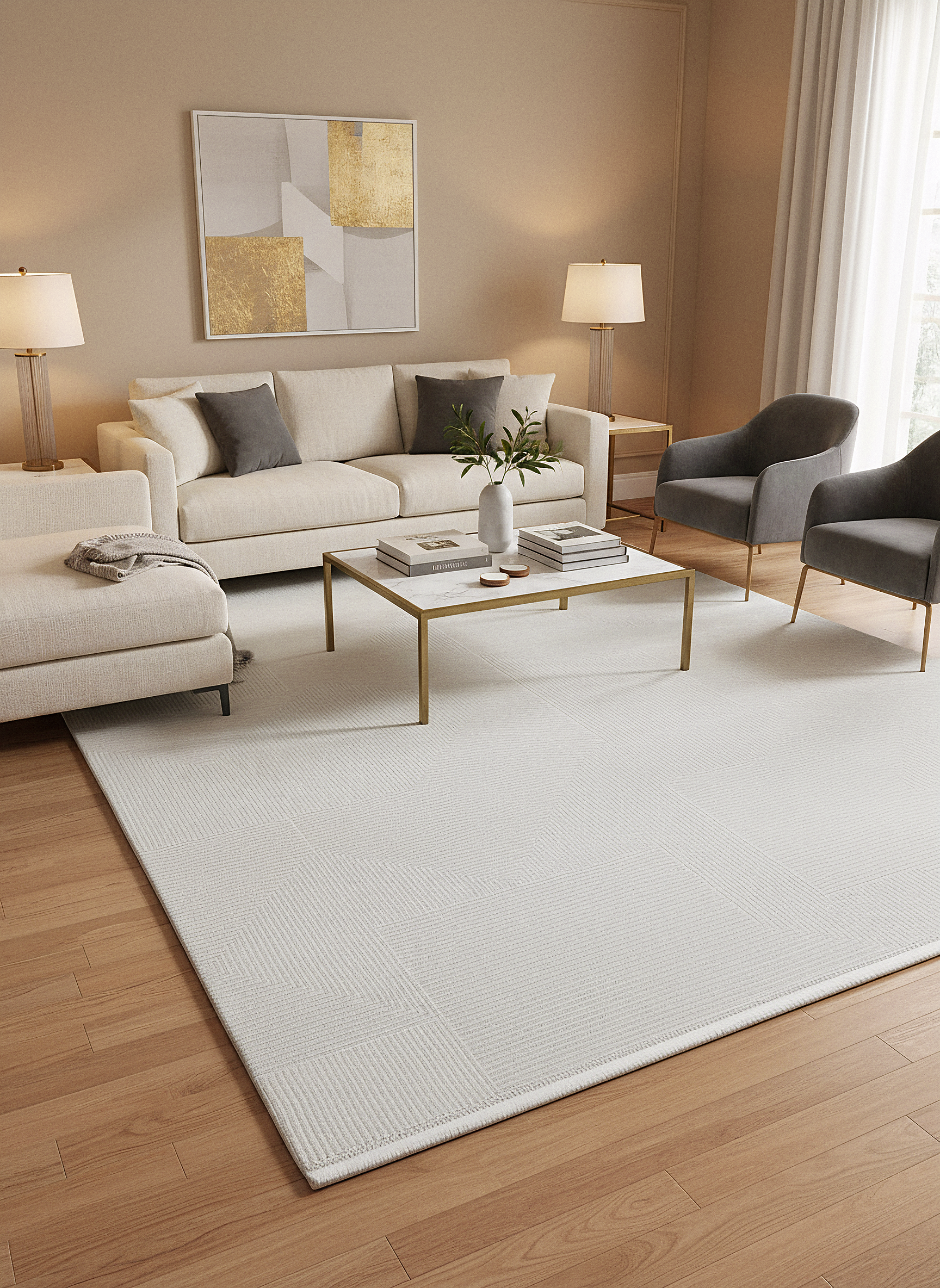 PRATO T-PR02 GRİ Akrilik Viskon Sık Dokuma Salon Koridor Mutfak Halısı