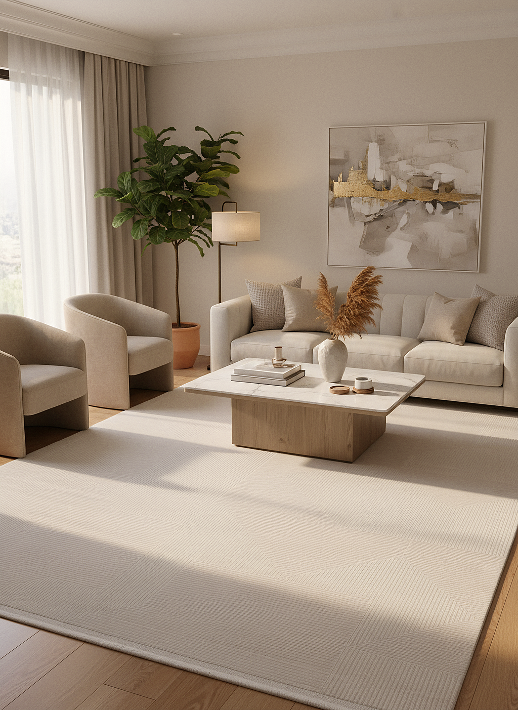 PRATO T-PR02 GRİ Akrilik Viskon Sık Dokuma Salon Koridor Mutfak Halısı