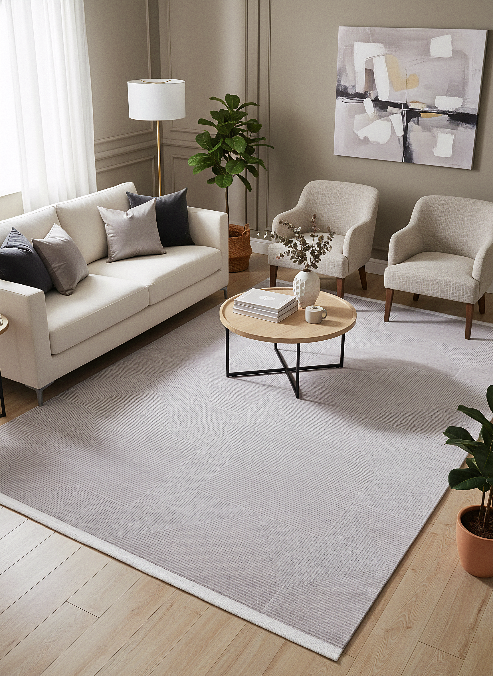 PRATO T-PR04 GRİ Akrilik Viskon Sık Dokuma Salon Koridor Mutfak Halısı