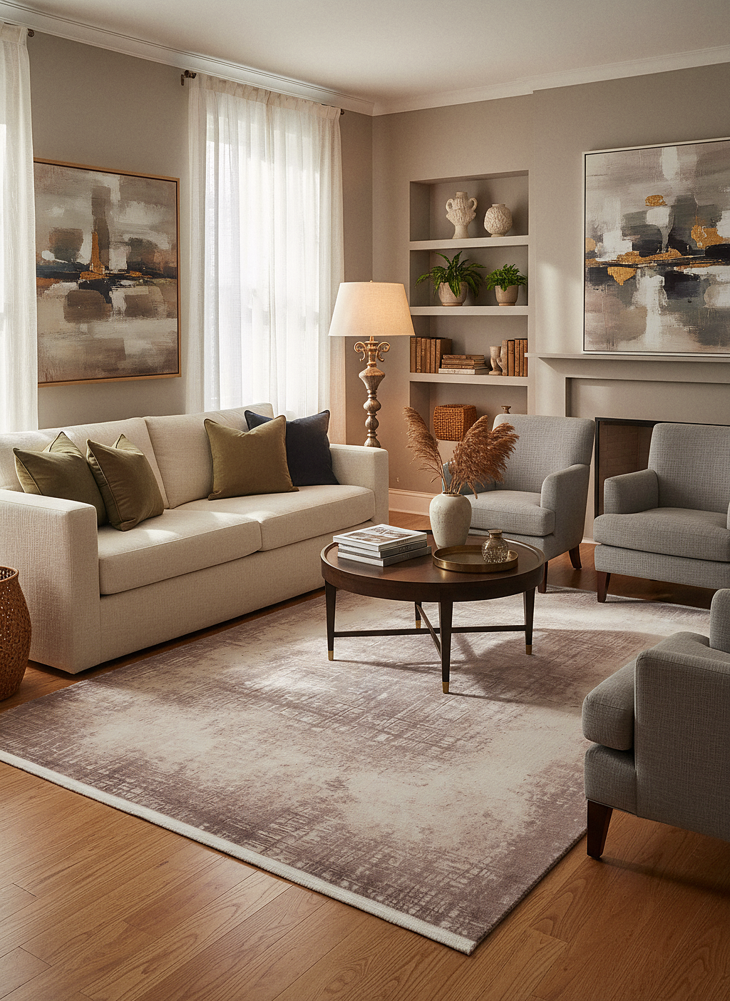 PRATO T-PR05 KREM Akrilik Viskon Sık Dokuma Salon Koridor Mutfak Halısı