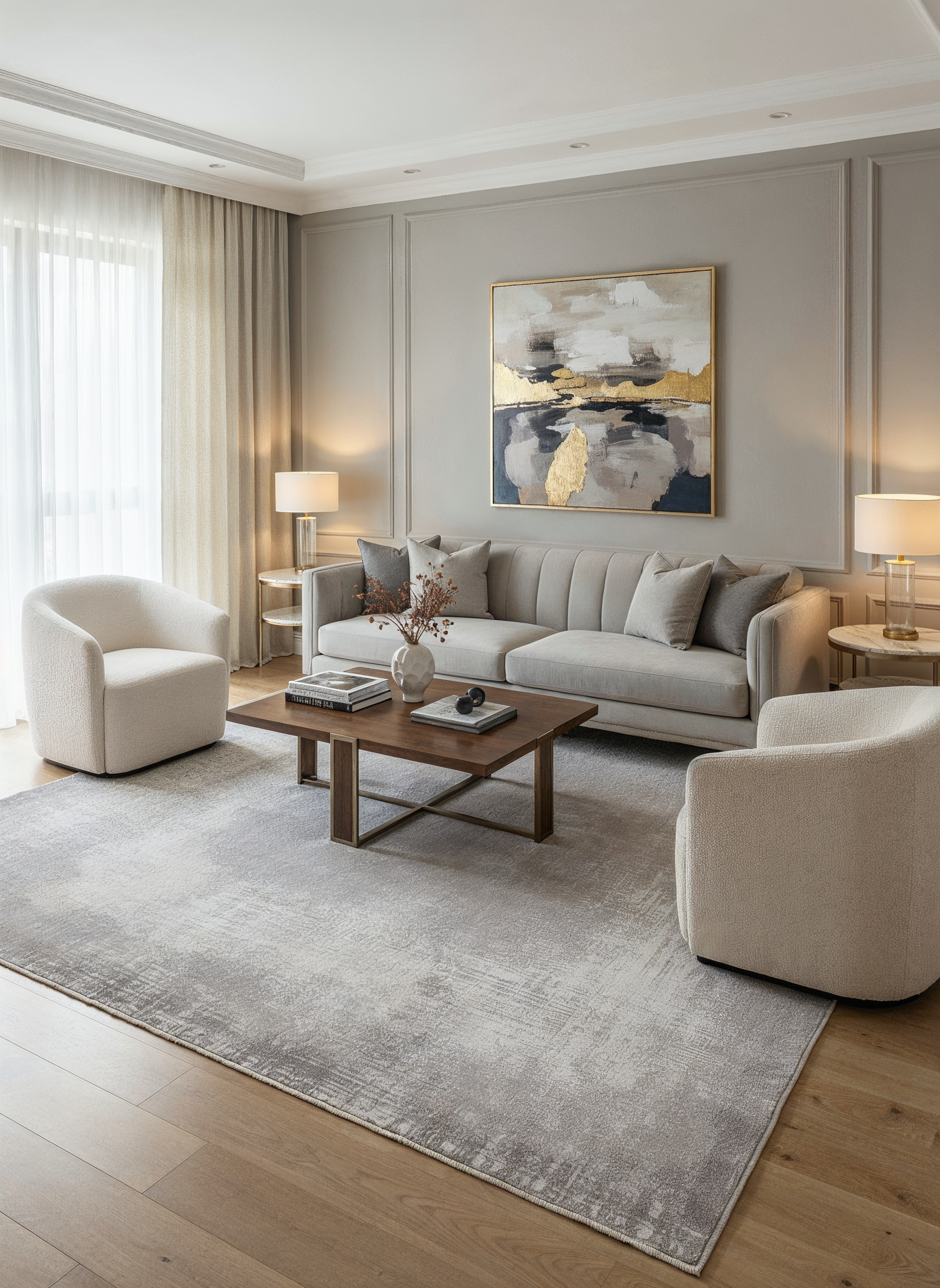 PRATO T-PR06 GRİ Akrilik Viskon Sık Dokuma Salon Koridor Mutfak Halısı