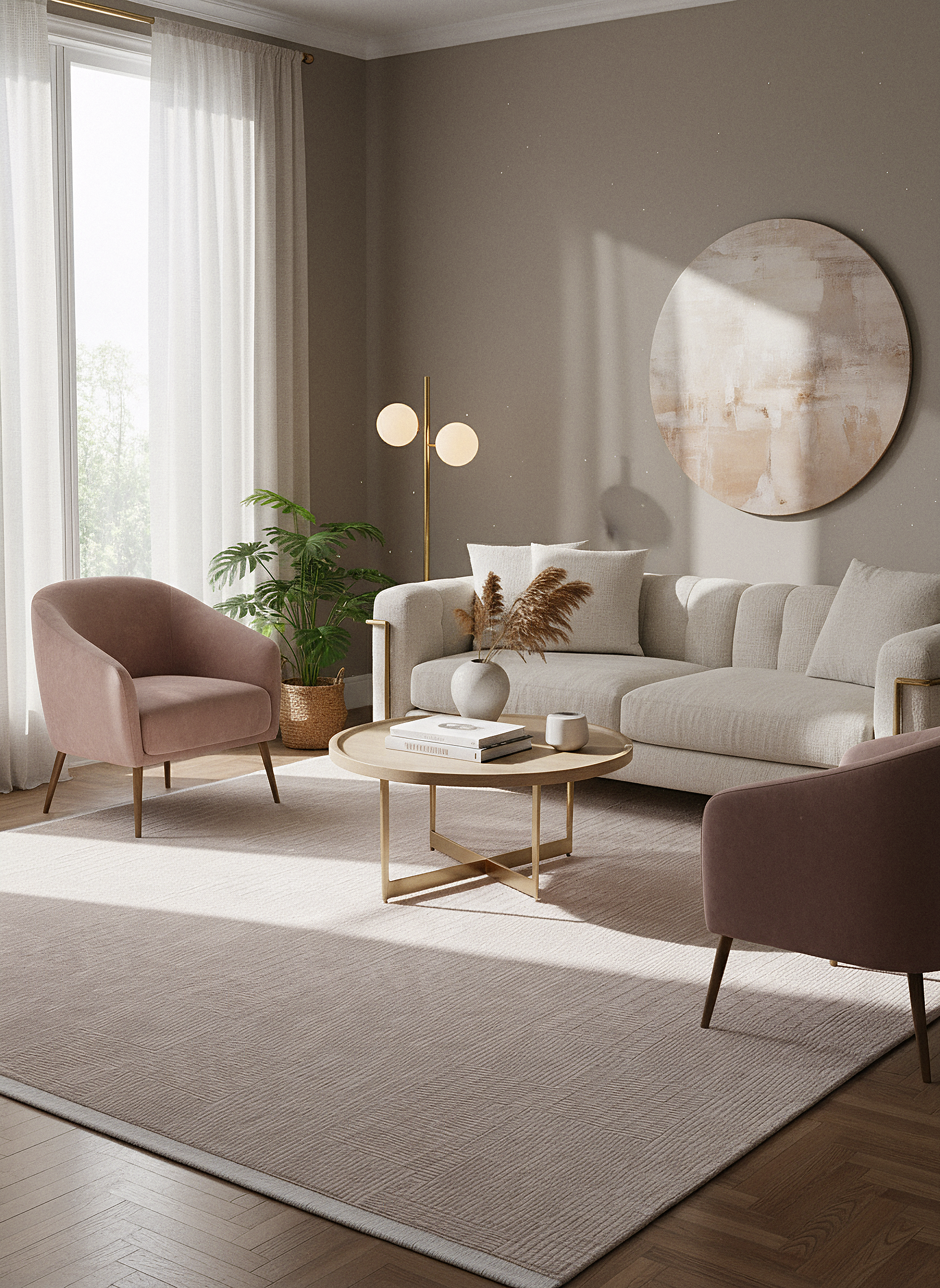 PRATO T-PR07 BEJ Akrilik Viskon Sık Dokuma Salon Koridor Mutfak Halısı