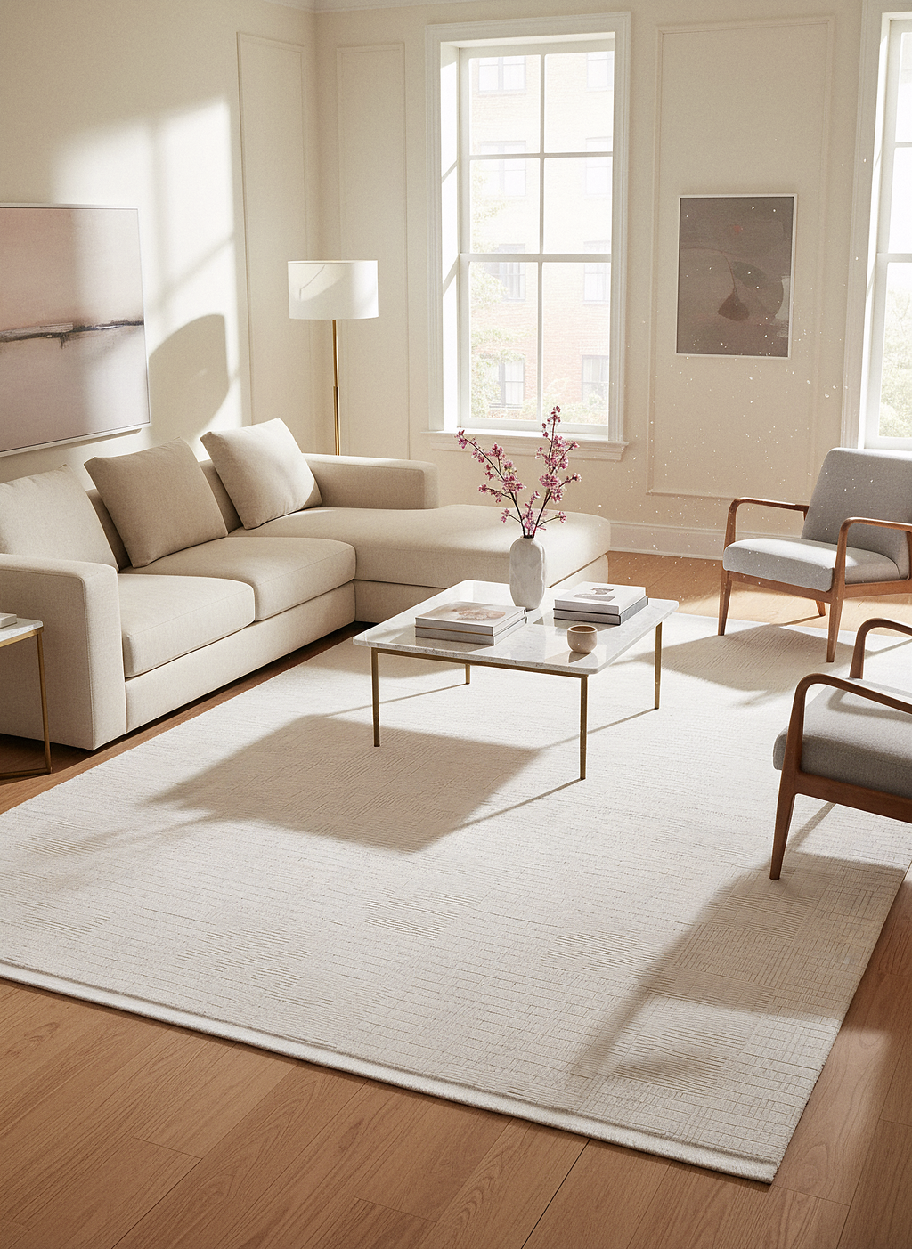 PRATO T-PR08 GRİ Akrilik Viskon Sık Dokuma Salon Koridor Mutfak Halısı