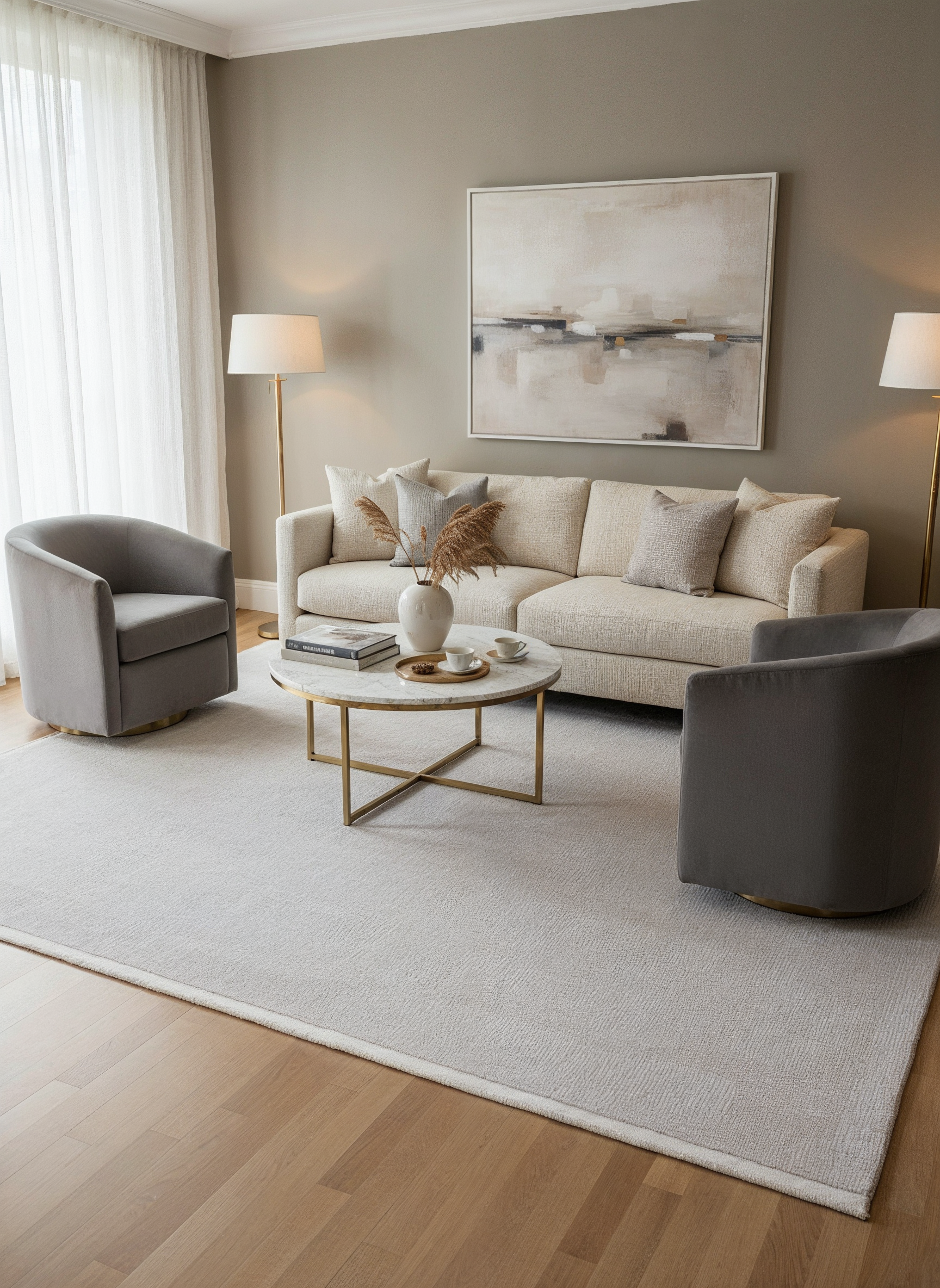 PRATO T-PR09 GRİ Akrilik Viskon Sık Dokuma Salon Koridor Mutfak Halısı