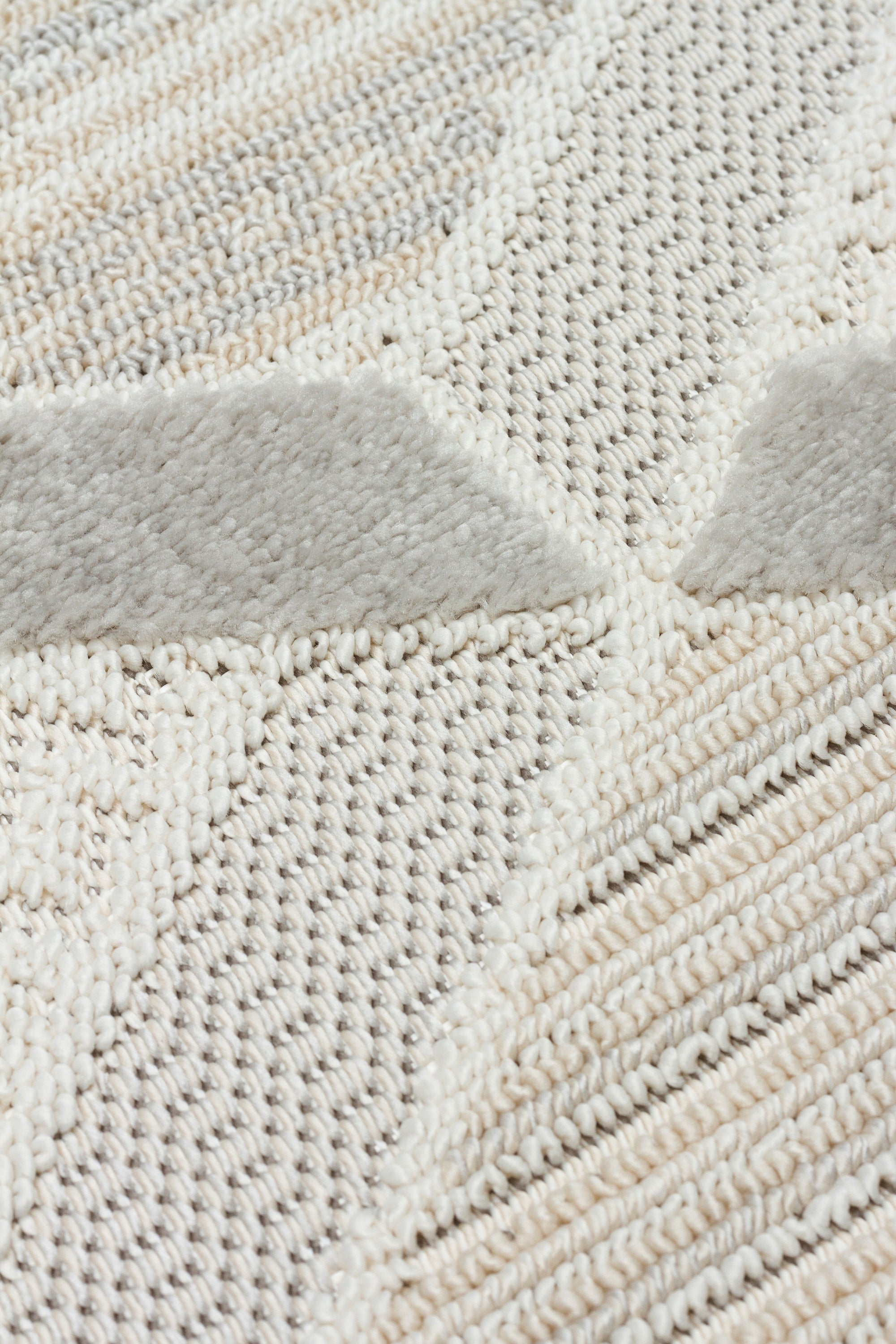 İCON T-PE01-KREM Modern Geometrik Desenli Salon Koridor Mutfak Halısı