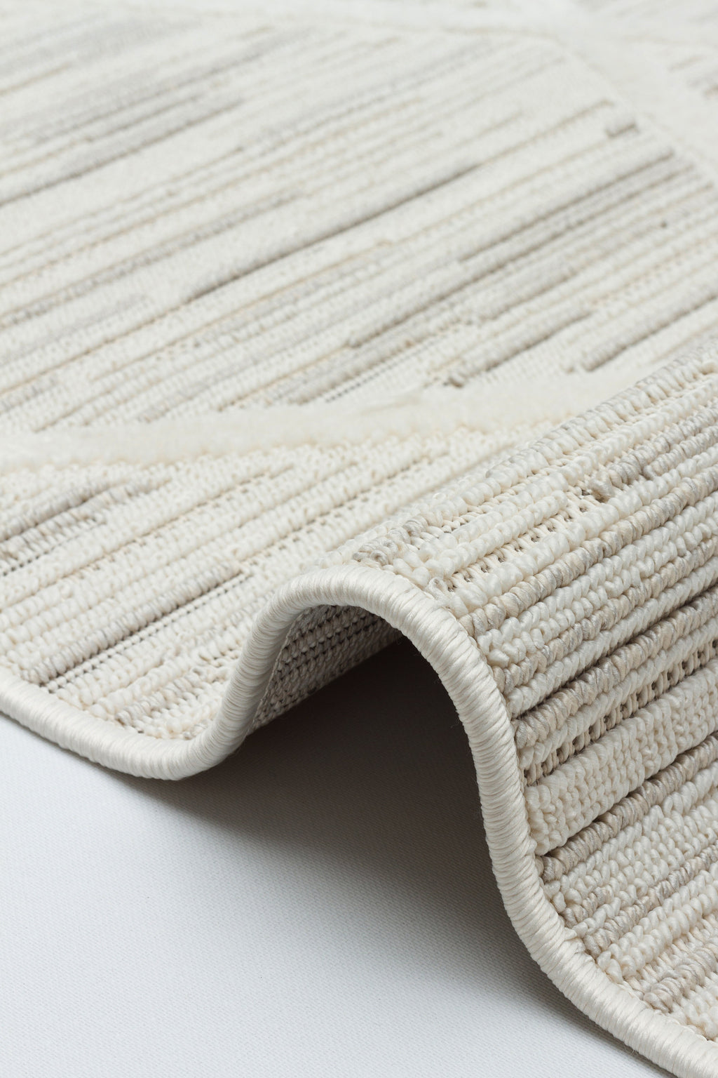 İCON T-PE04-KREM Modern Geometrik Desenli Salon Koridor Mutfak Halısı