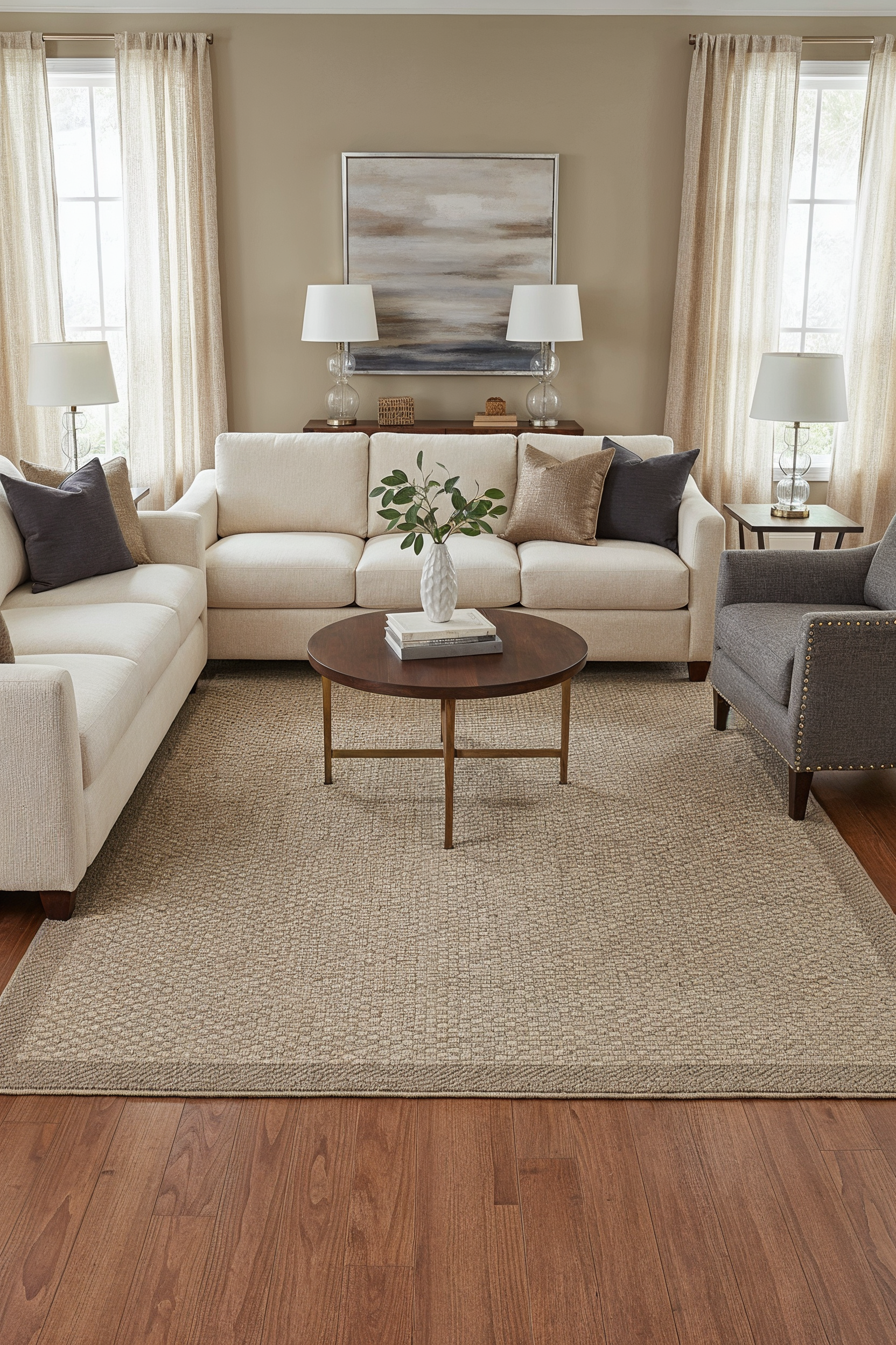 SİSAL EXTRA - VN02 Vizon Extra Kalın Jüt Hasır Dokulu Doğal Salon Mutfak Koridor Balkon Halısı