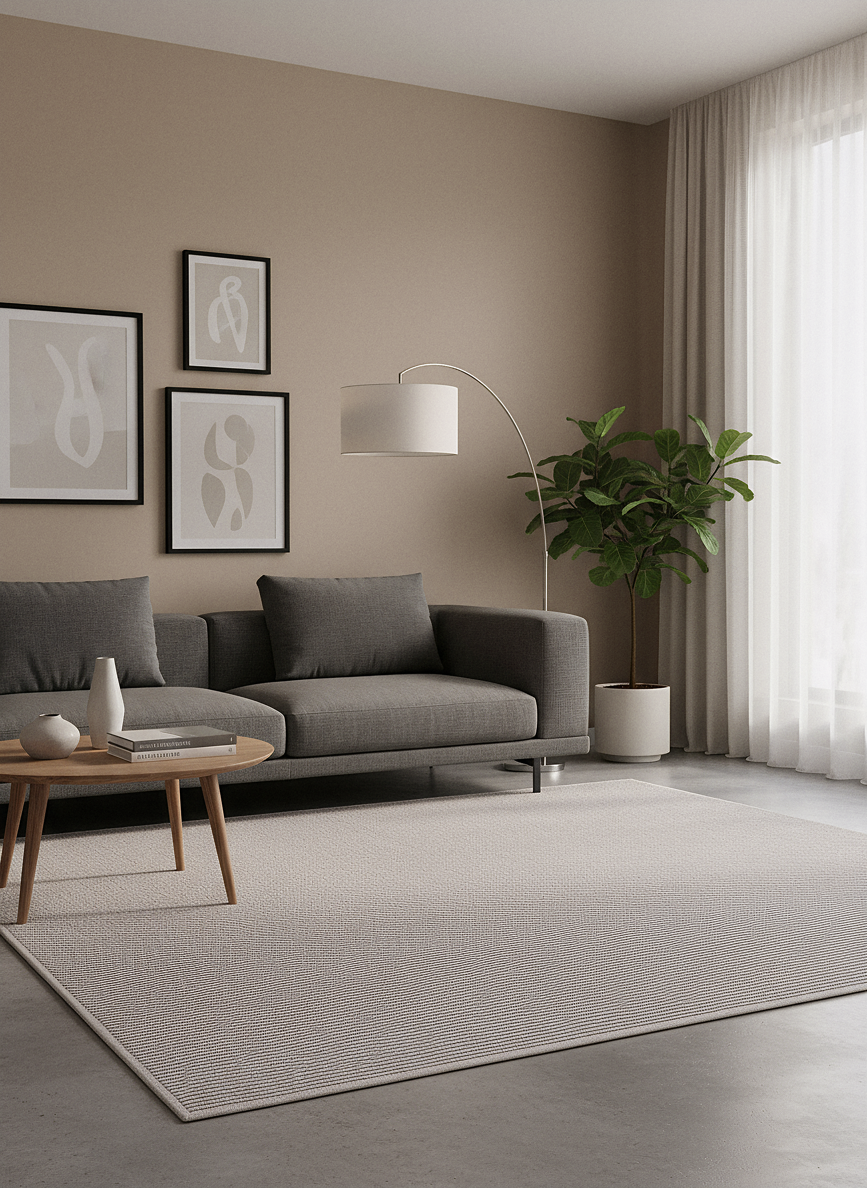 ŞÖNİL EXTRA - KAHVE Extra Kalın Kaymaz Taban İskandinav Desenli Salon Koridor Mutfak Şönil Dokuma Halı