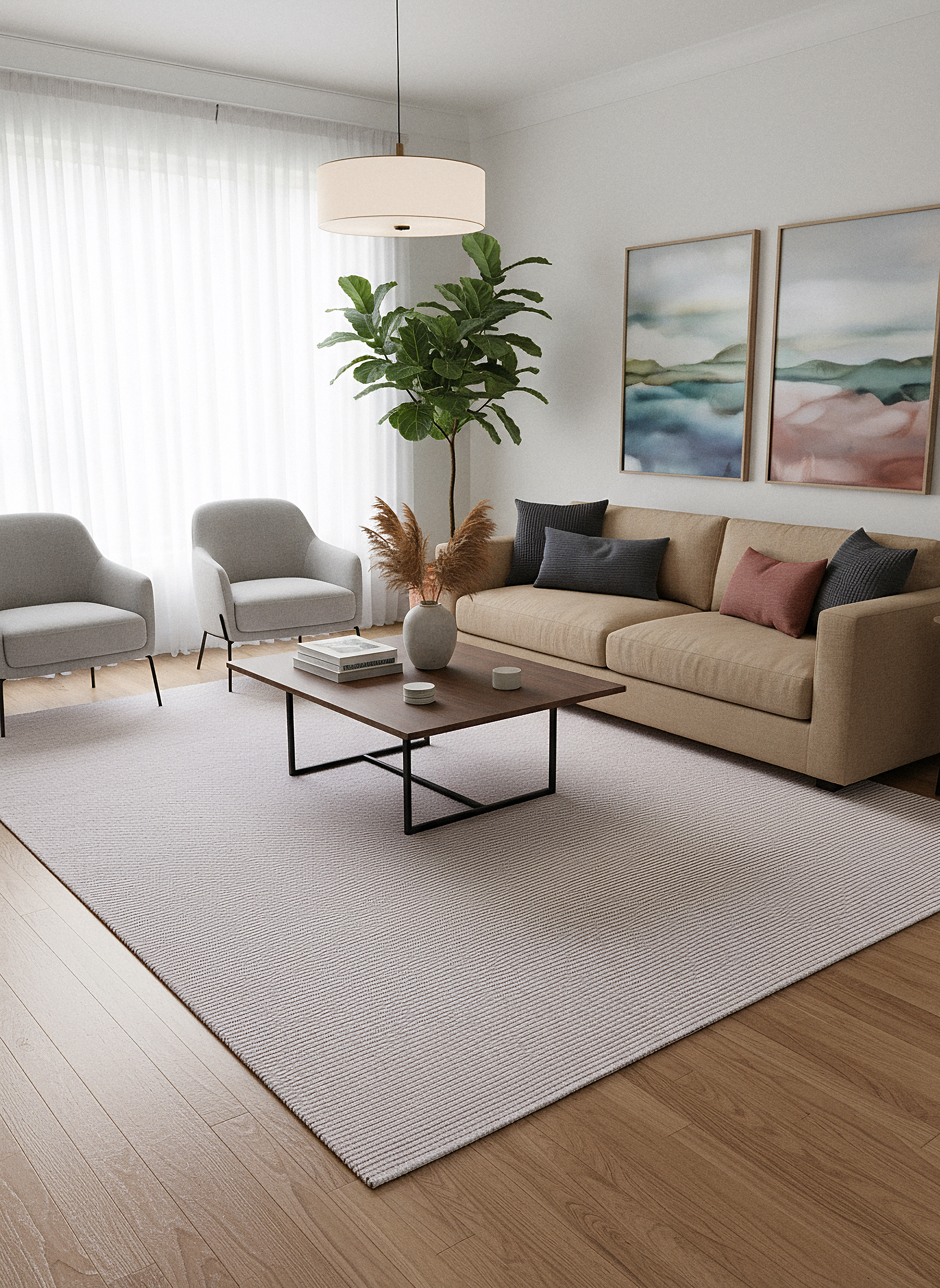 ŞÖNİL EXTRA - RENKLİ Extra Kalın Kaymaz Taban İskandinav Desenli Salon Koridor Mutfak Şönil Dokuma Halı