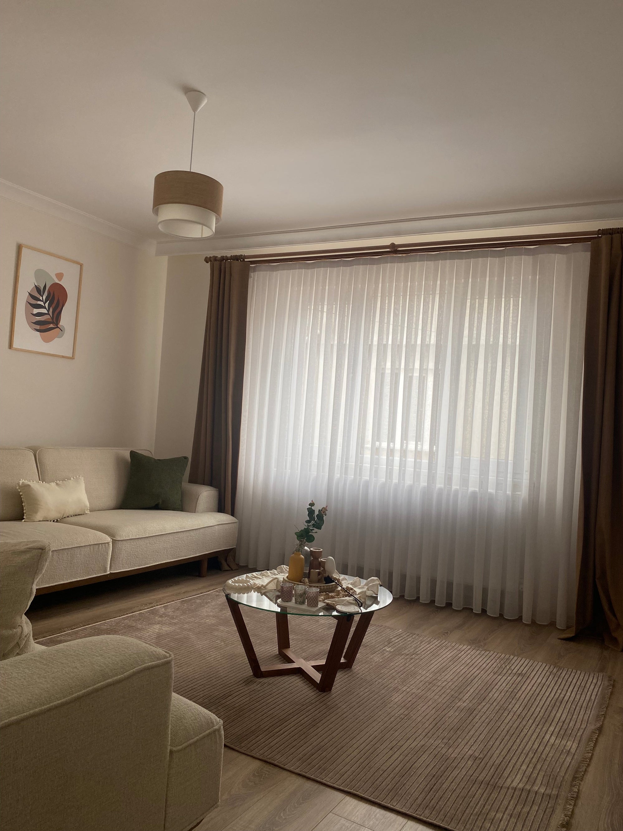 ŞÖNİL LİDYA - VİZON Makinede Yıkanabilir İskandinav Desenli Salon Koridor Mutfak Şönil Dokuma Halı