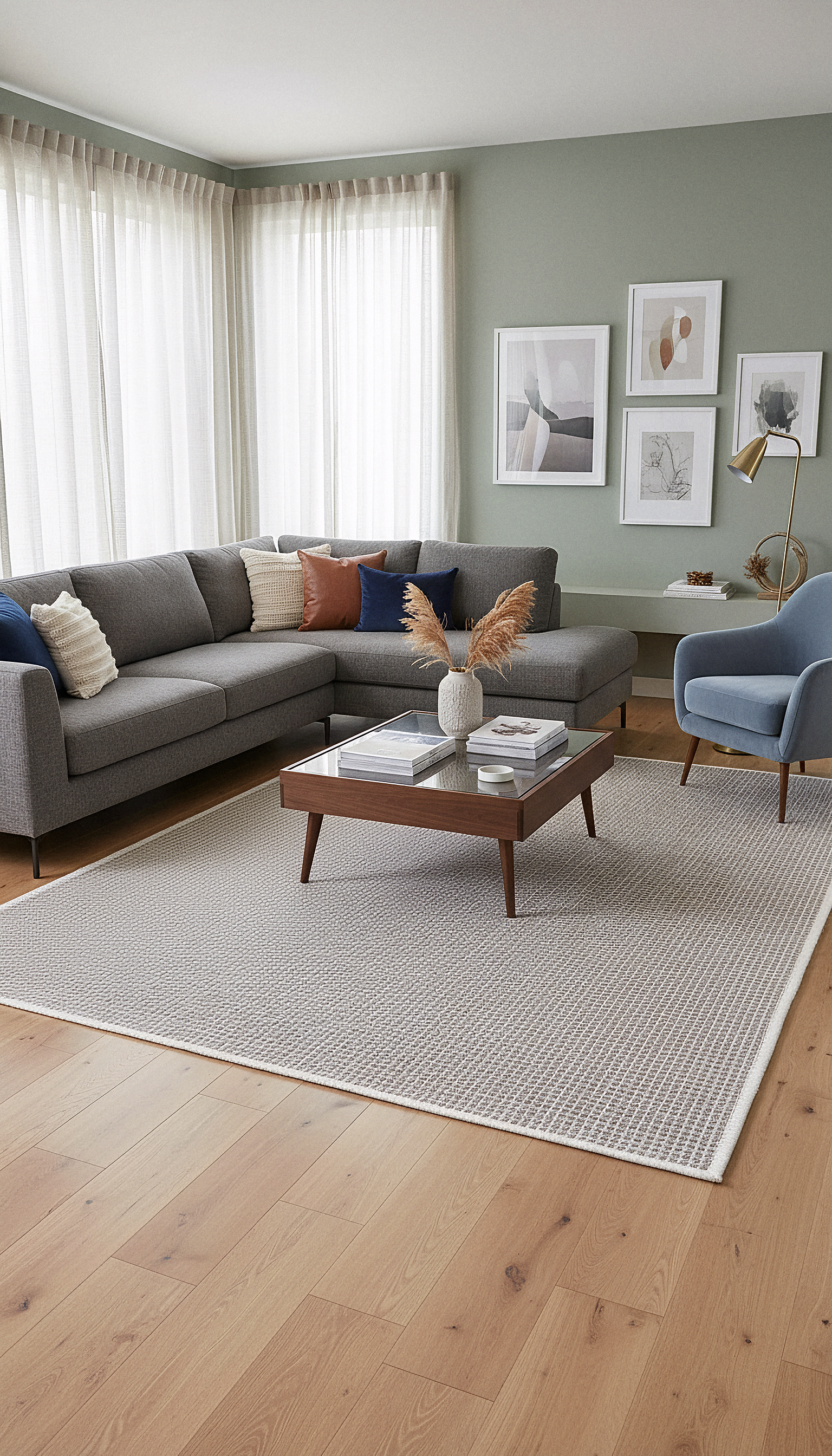 ŞÖNİL PANDORA - GRİ Makinede Yıkanabilir Modern Sade Salon Koridor Mutfak Şönil Dokuma Halı