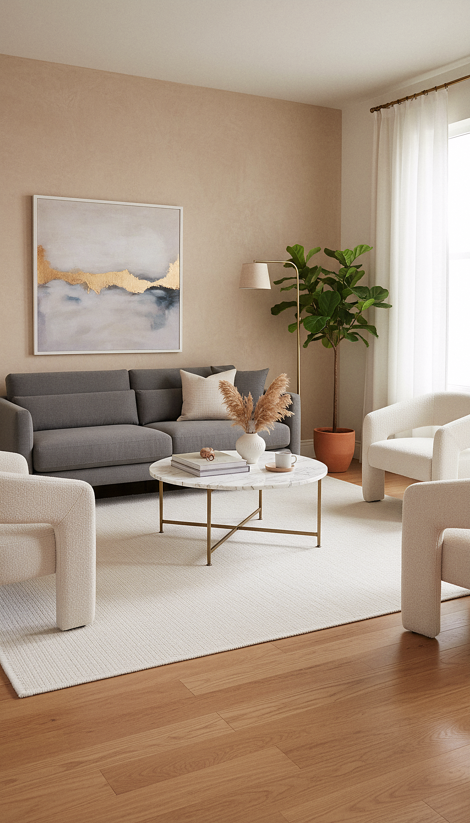 ŞÖNİL PANDORA - KREM Makinede Yıkanabilir Modern Sade Salon Koridor Mutfak Şönil Dokuma Halı