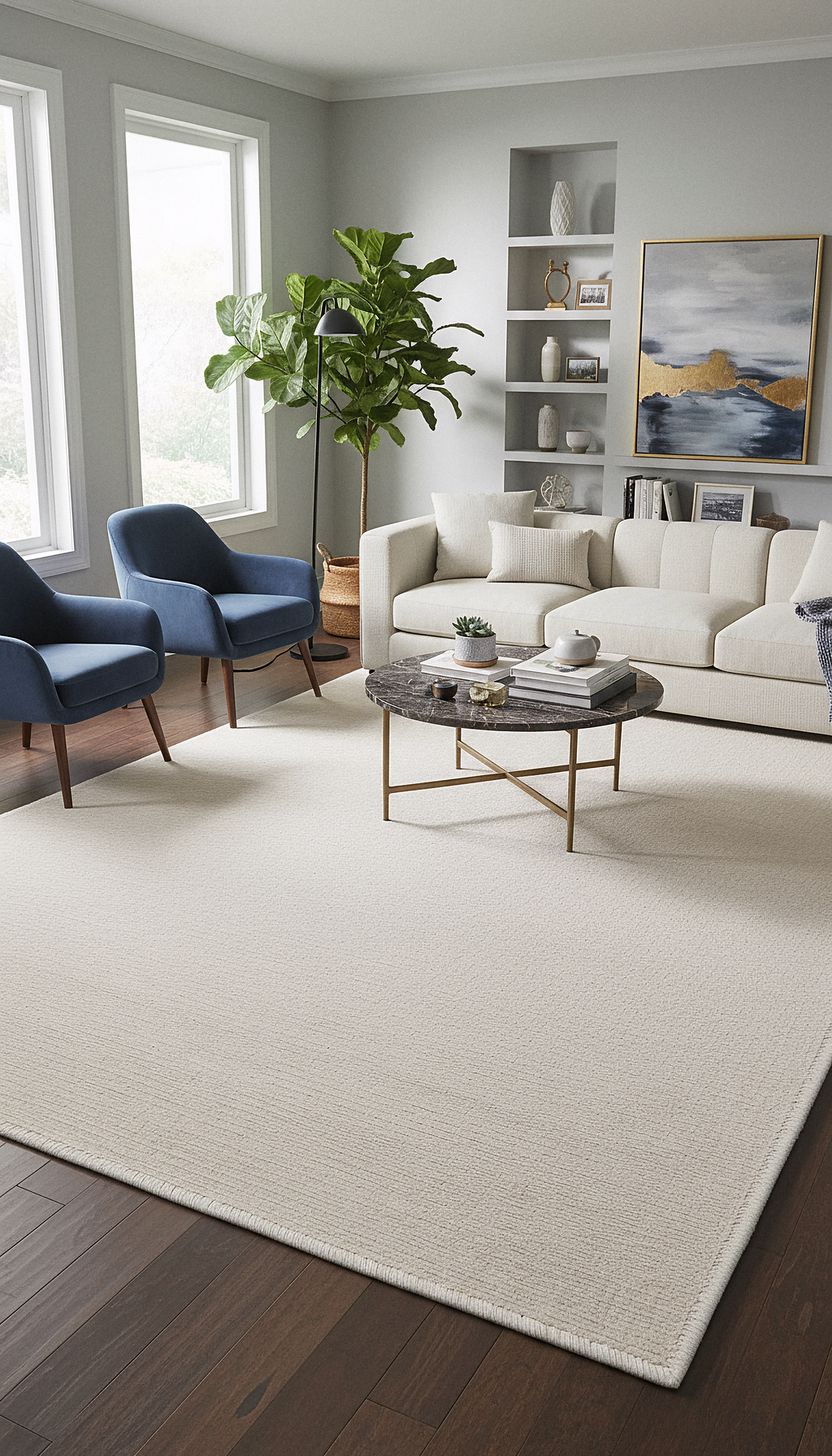 ŞÖNİL PANDORA - KREM Makinede Yıkanabilir Modern Sade Salon Koridor Mutfak Şönil Dokuma Halı