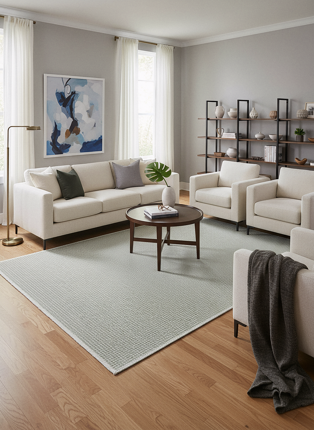 ŞÖNİL PANDORA - YEŞİL Makinede Yıkanabilir Modern Sade Salon Koridor Mutfak Şönil Dokuma Halı