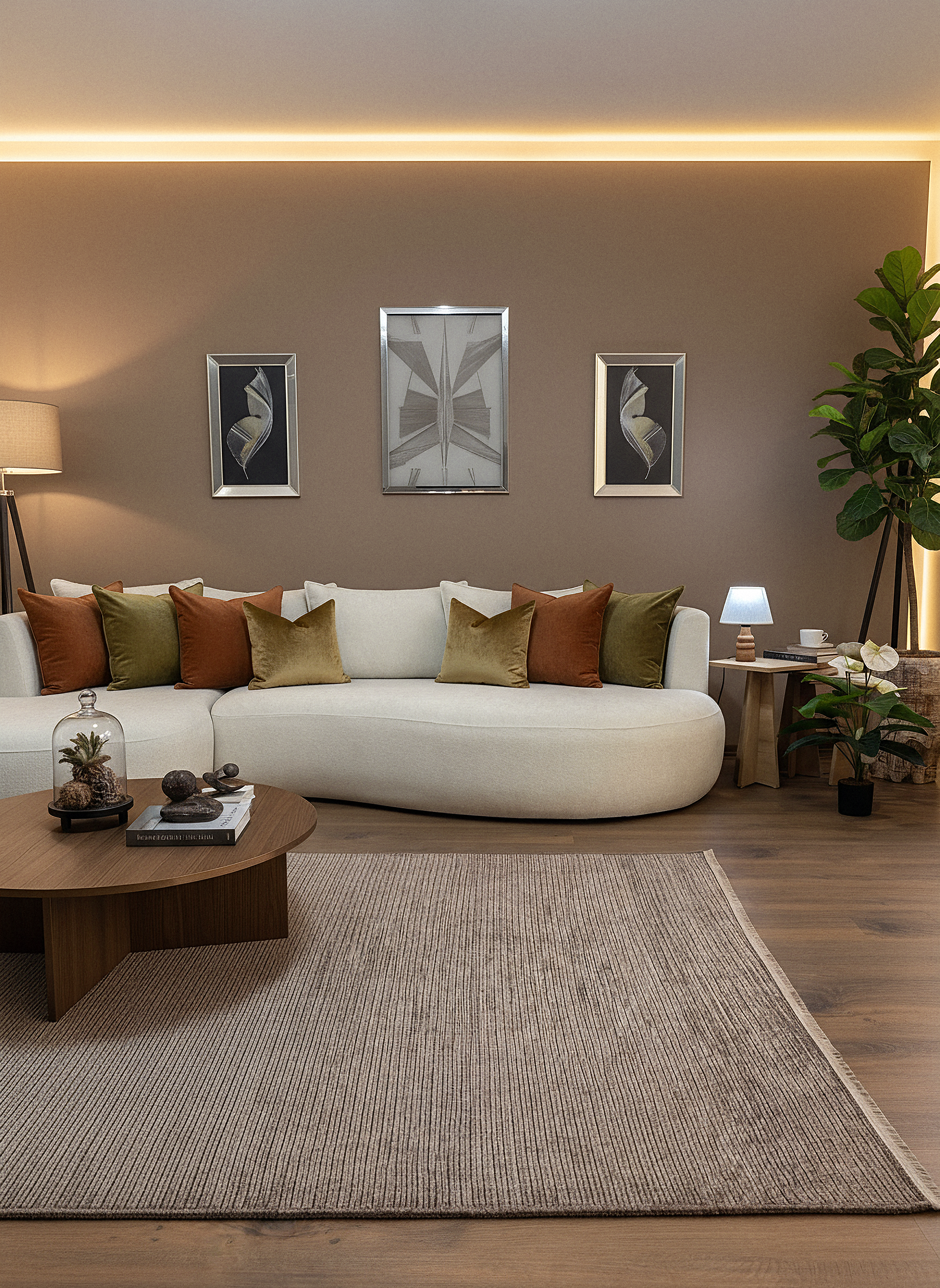 ŞÖNİL SUDE-VİZON Makinede Yıkanabilir Modern Sade Desenli Salon Koridor Mutfak Şönil Dokuma Halı