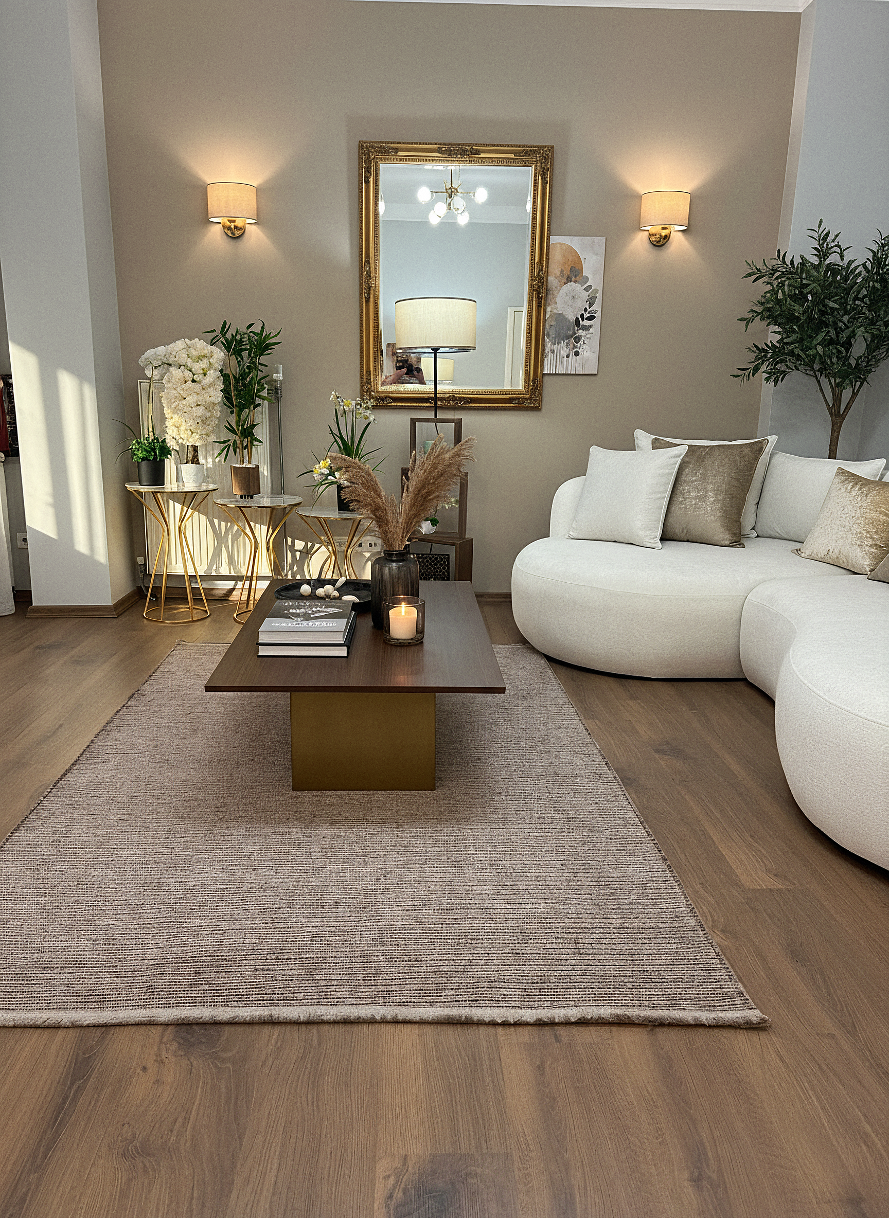 ŞÖNİL SUDE-VİZON Makinede Yıkanabilir Modern Sade Desenli Salon Koridor Mutfak Şönil Dokuma Halı