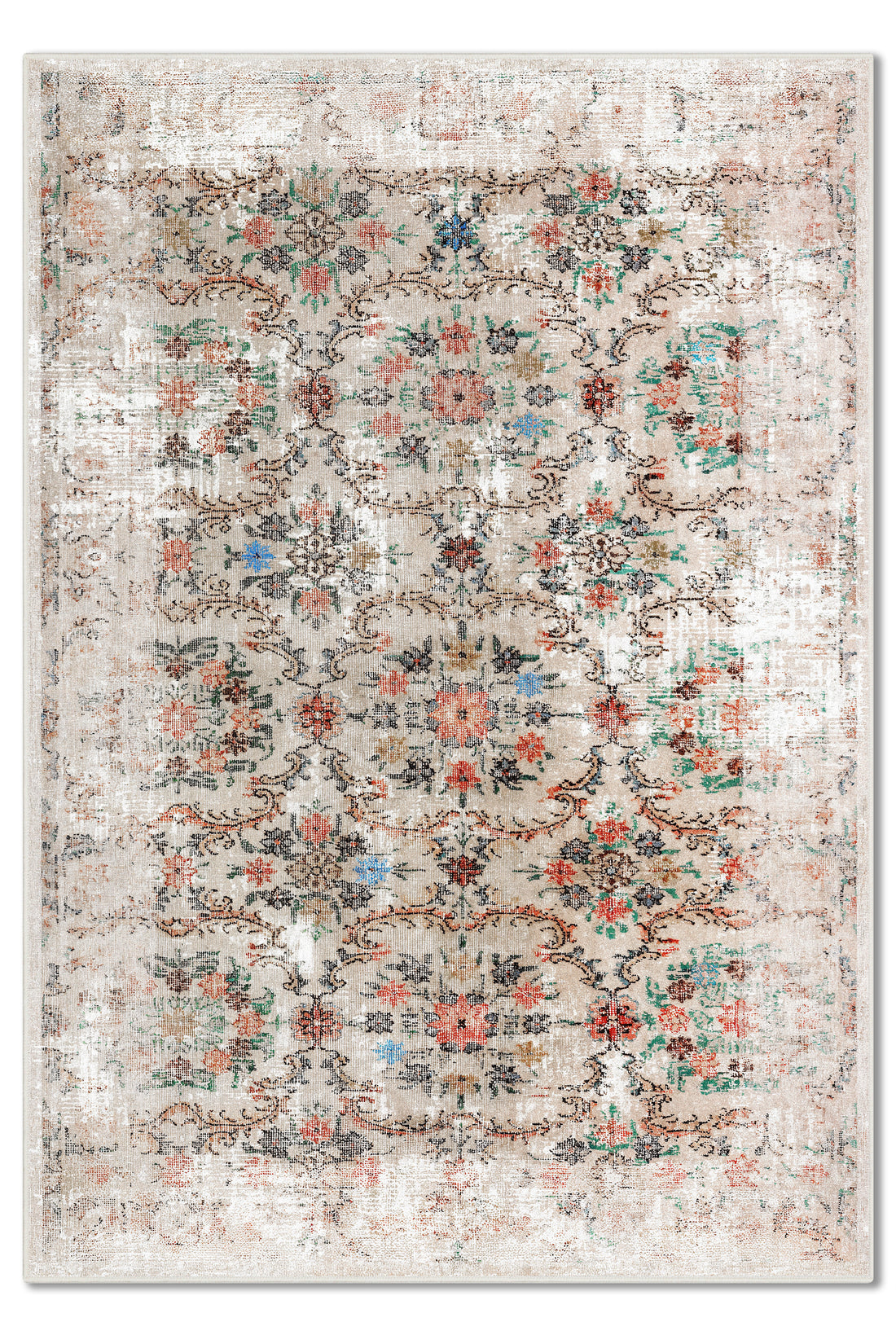 ARTE VN047 Vintage Klasik Desenli Renkli Dekoratif Salon Mutfak Koridor Halısı