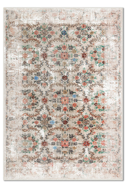 ARTE VN047 Vintage Klasik Desenli Renkli Dekoratif Salon Mutfak Koridor Halısı