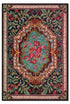 yıkanabilir kaymaz taban şönil dokuma halı 80x150 siyah; renkli