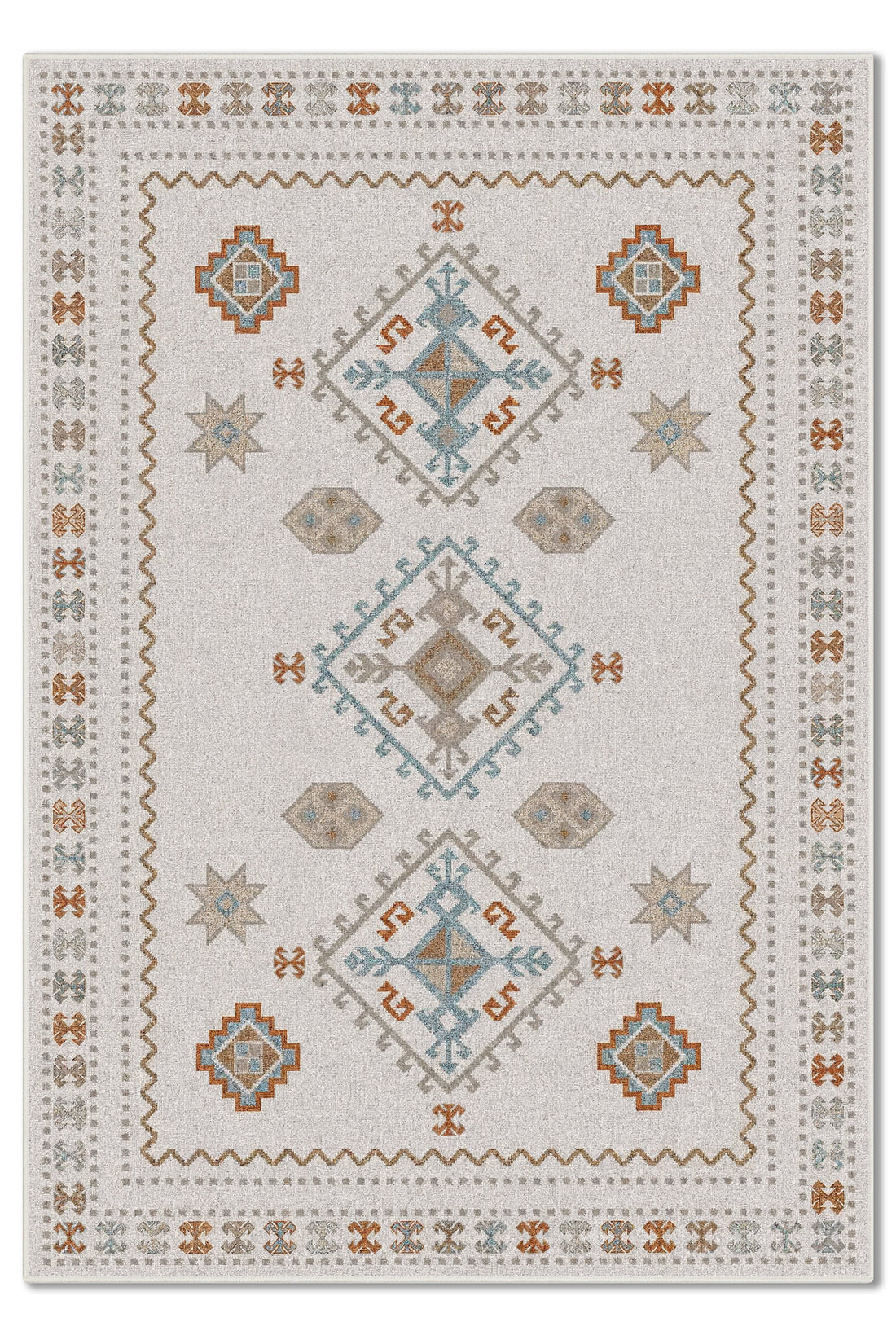 ARTE VN054 İskandinav Geometrik Desenli Renkli Dekoratif Salon Mutfak Koridor Halısı