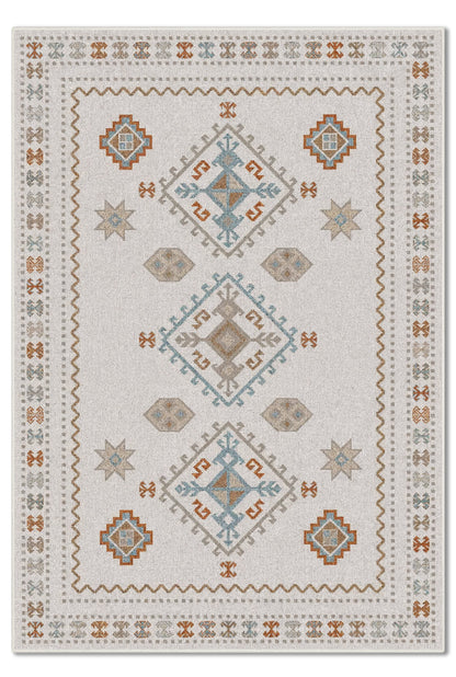 ARTE VN054 İskandinav Geometrik Desenli Renkli Dekoratif Salon Mutfak Koridor Halısı