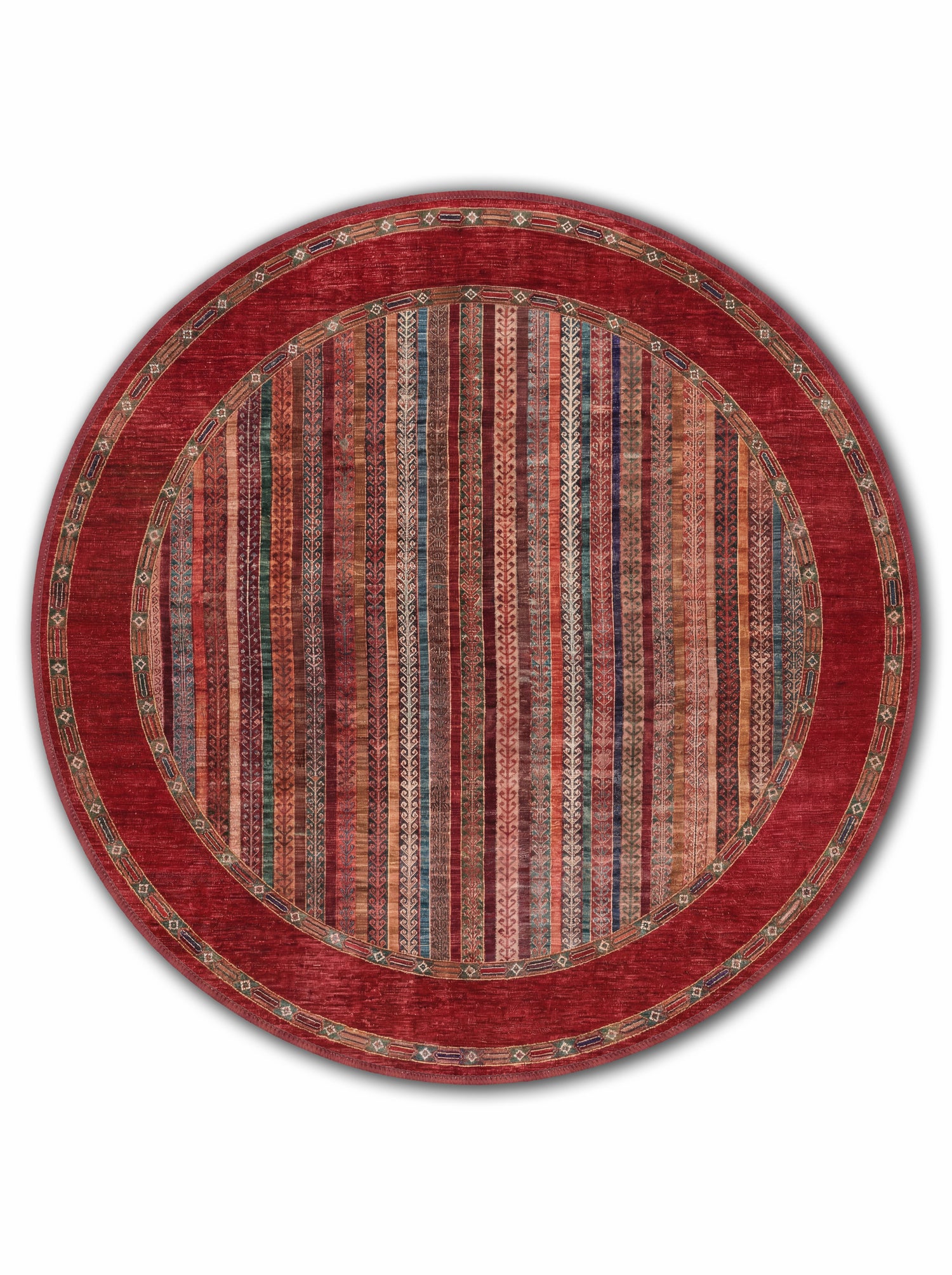 yıkanabilir kaymaz taban şönil dokuma halı 140x200 kirmizi; renkli