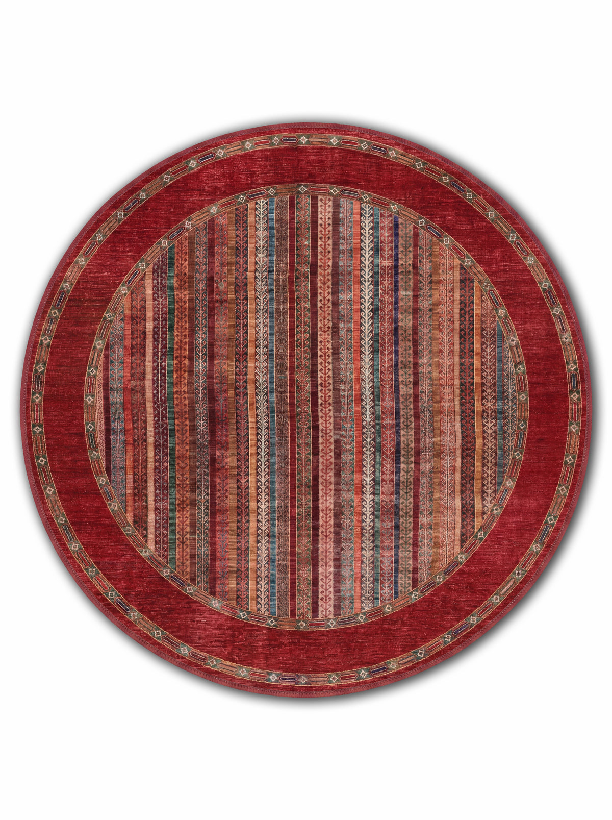 yıkanabilir kaymaz taban şönil dokuma halı 140x200 kirmizi; renkli