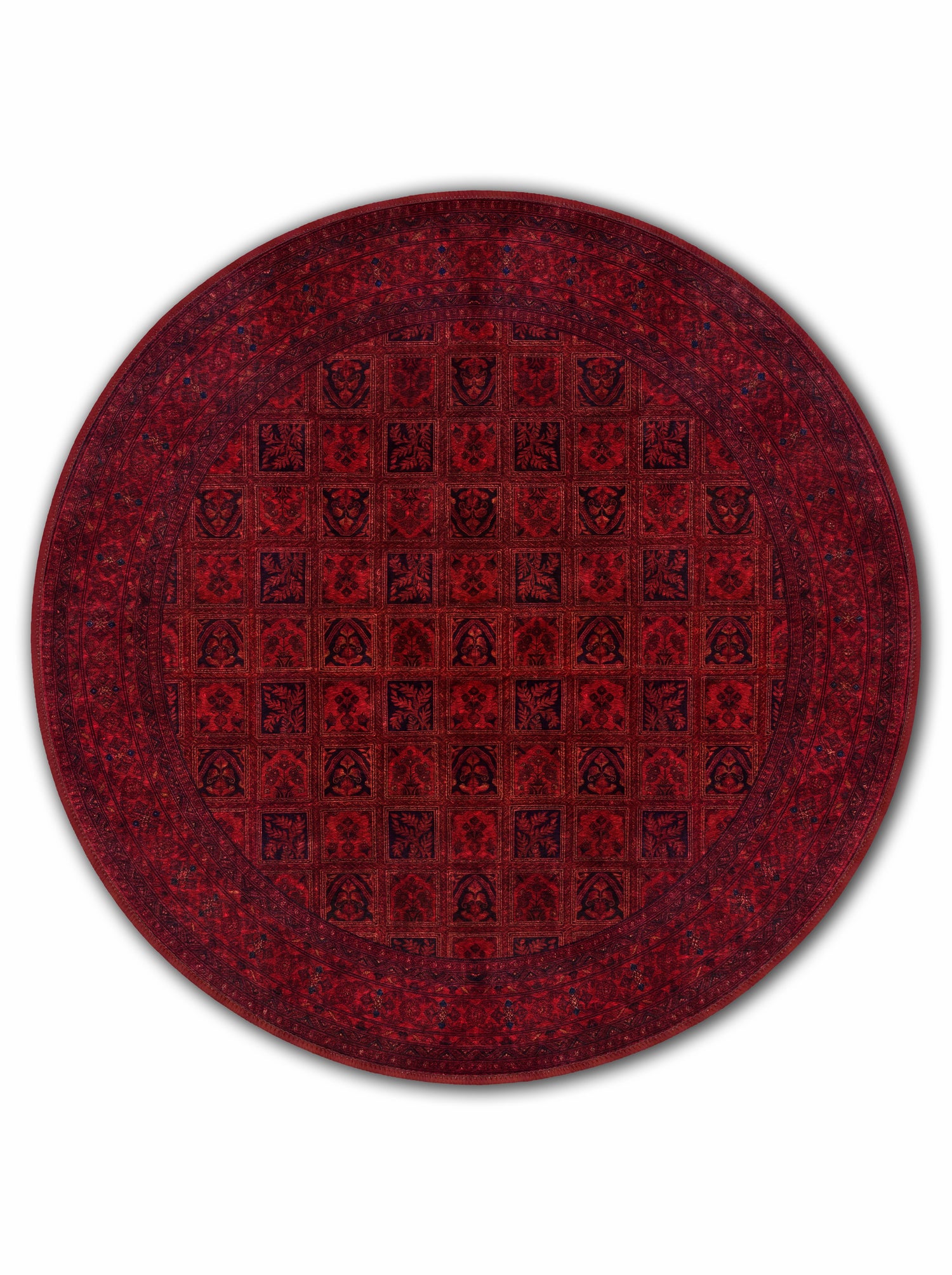 yıkanabilir kaymaz taban şönil dokuma halı 140x200 kirmizi; siyah