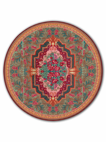 yıkanabilir kaymaz taban şönil dokuma halı 140x200 kahverengi; turuncu; renkli