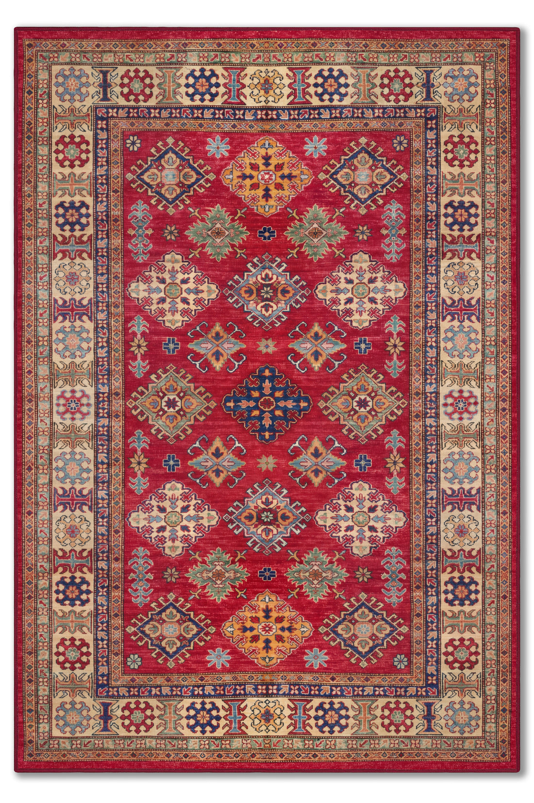 yıkanabilir kaymaz taban şönil dokuma halı 80x150 kirmizi; renkli