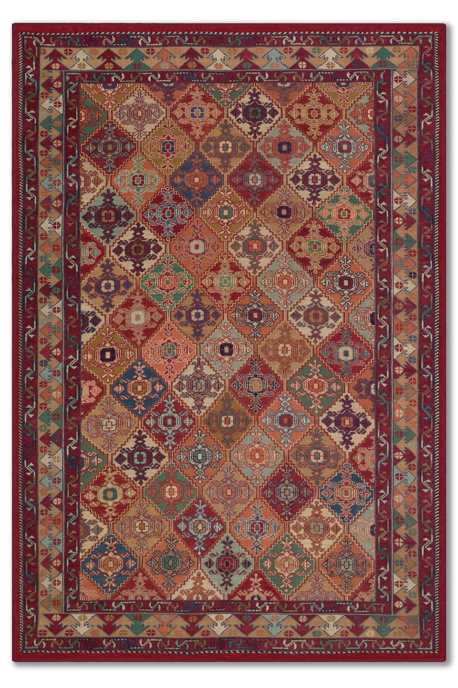 yıkanabilir kaymaz taban şönil dokuma halı 80x150 kirmizi; renkli